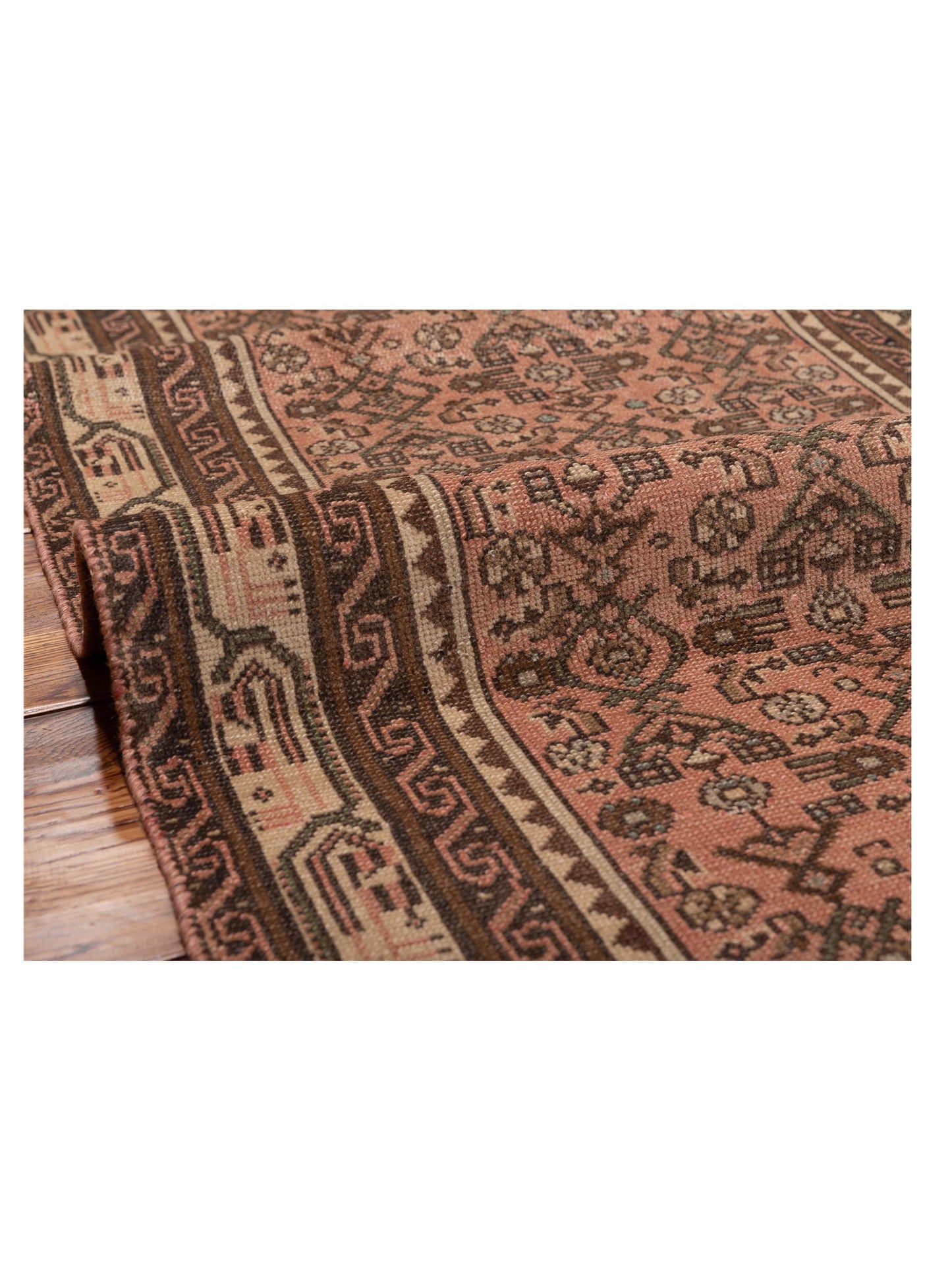 Antique Heirloom 147739 Pink Ivory 2.6x9.6 Hand Knotted Rug