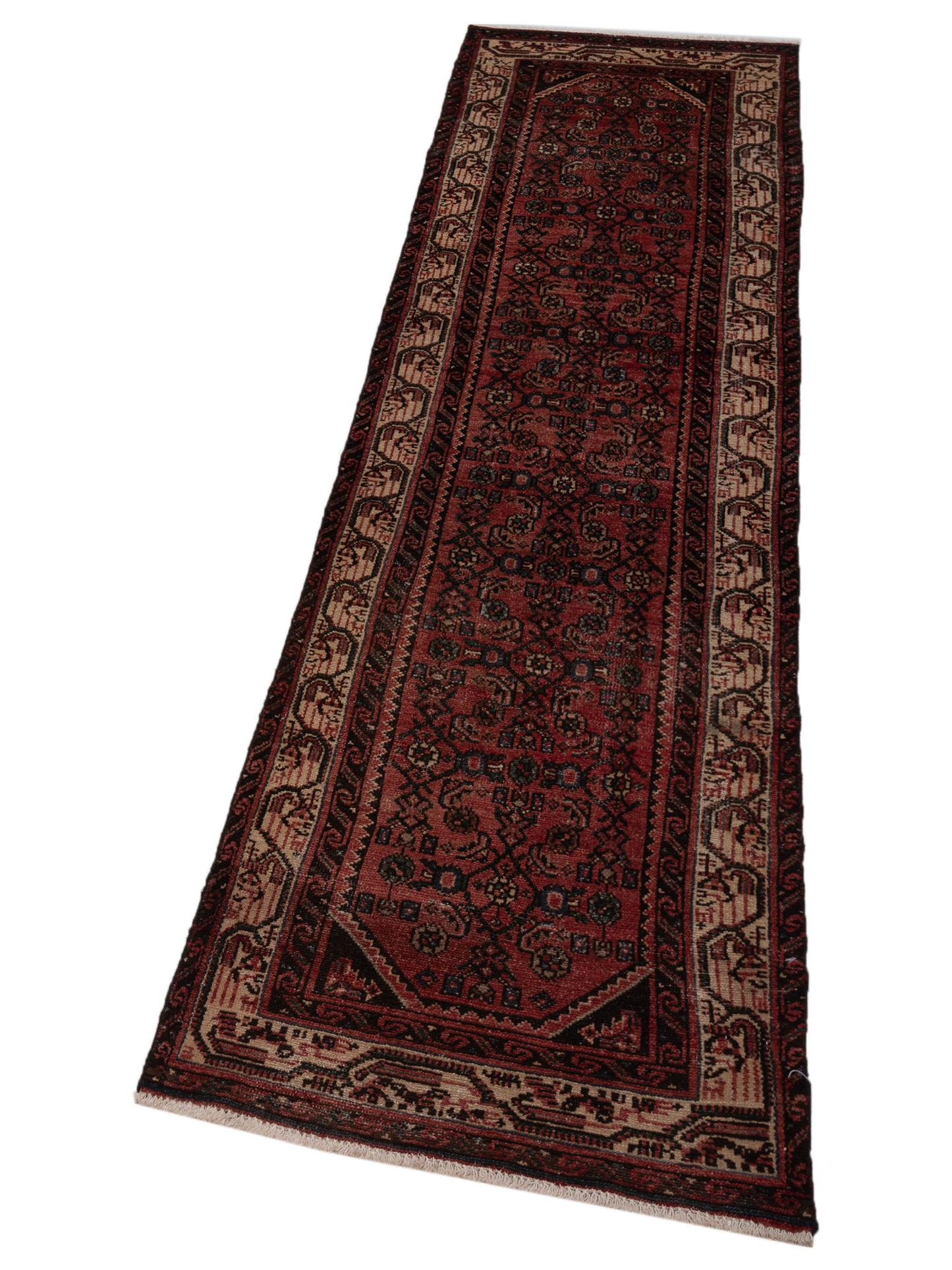 Antique Heirloom 147744 Red Ivory 2.4x9 Hand Knotted Rug
