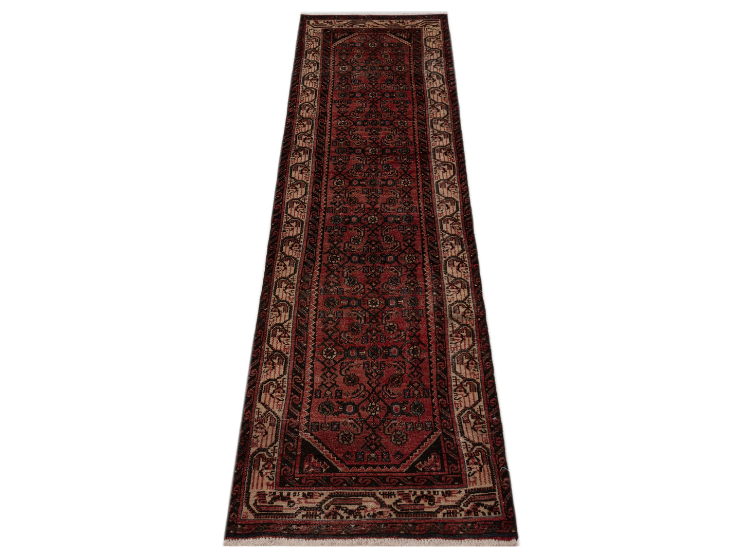 Antique Heirloom 147744 Red Ivory 2.4x9 Hand Knotted Rug