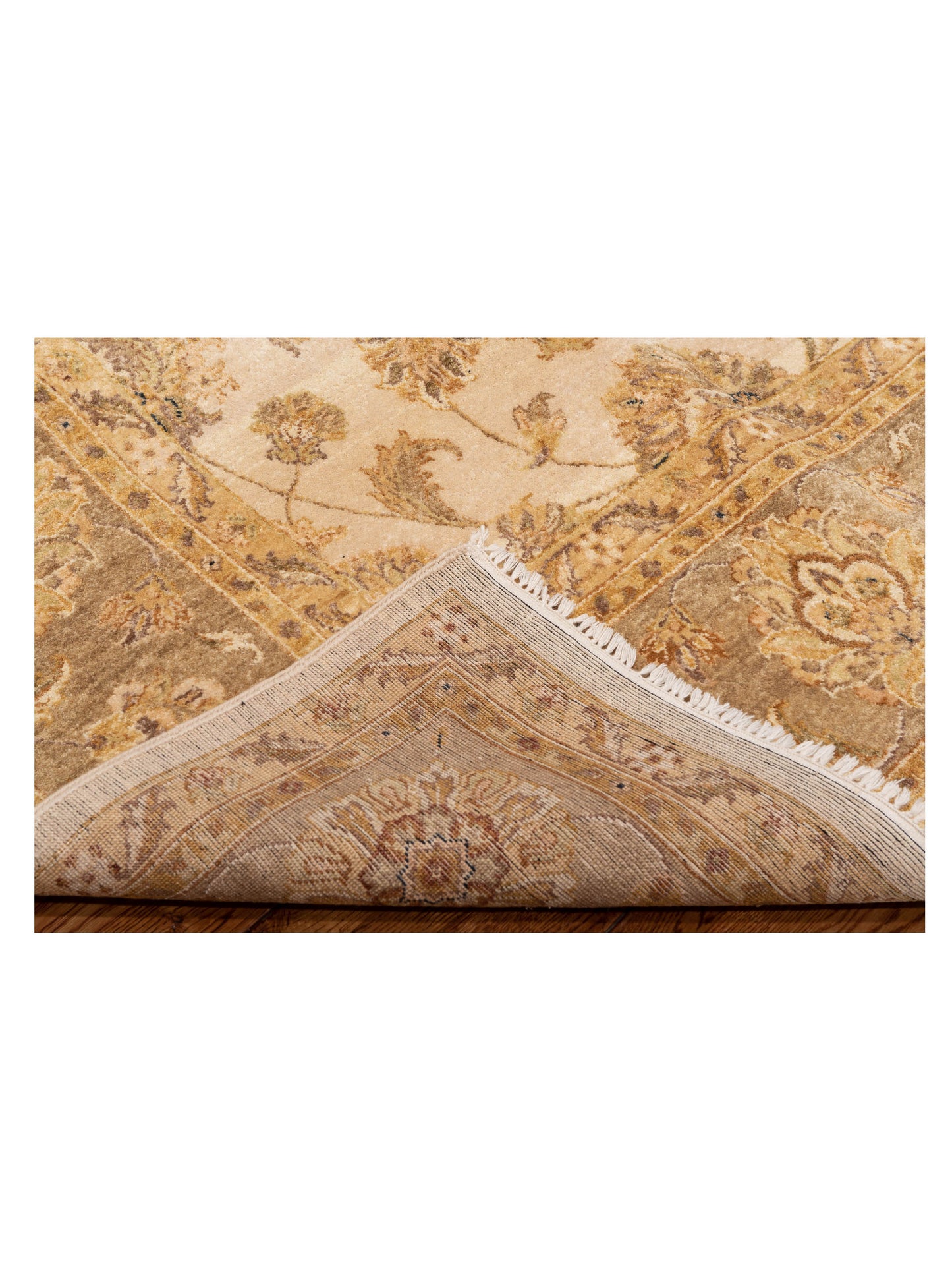 Ghazani 147753 Ivory Brown 8.10x11.10 Hand Knotted Rug