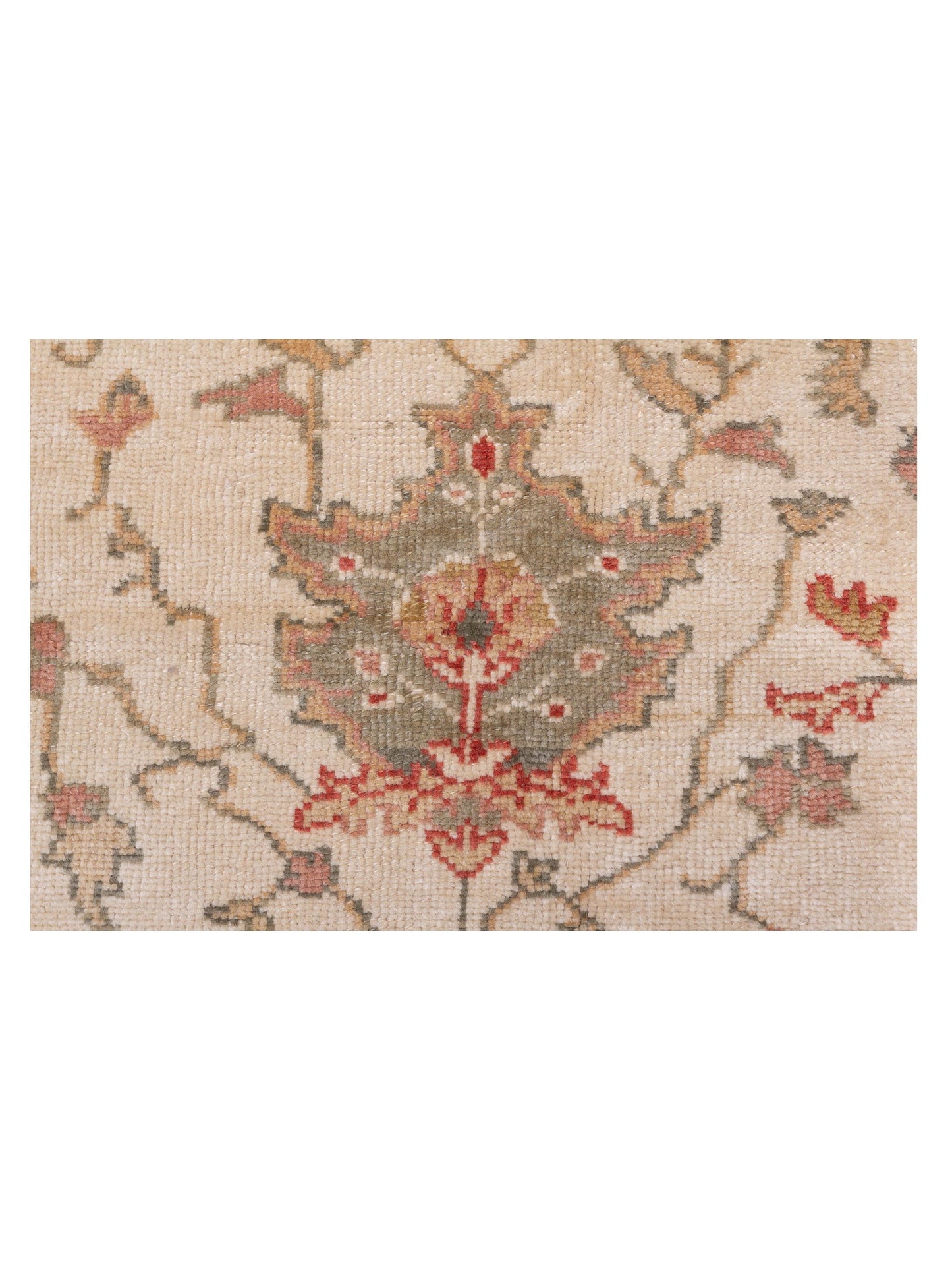 Angora Oushak 147759 Ivory Gold 9.7x11.3 Hand Knotted Rug