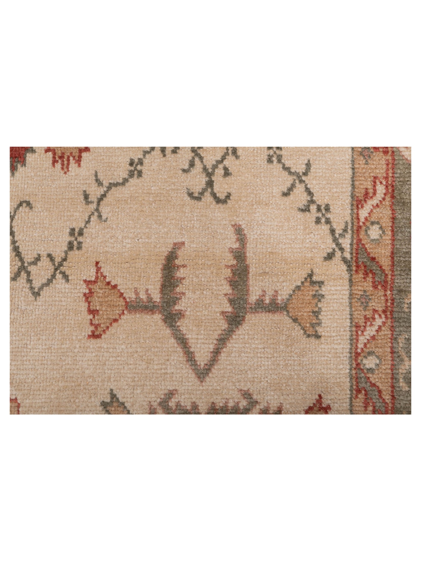 Anadol Oushak 147760 Ivory Green 5.7x10.3 Hand Knotted Rug