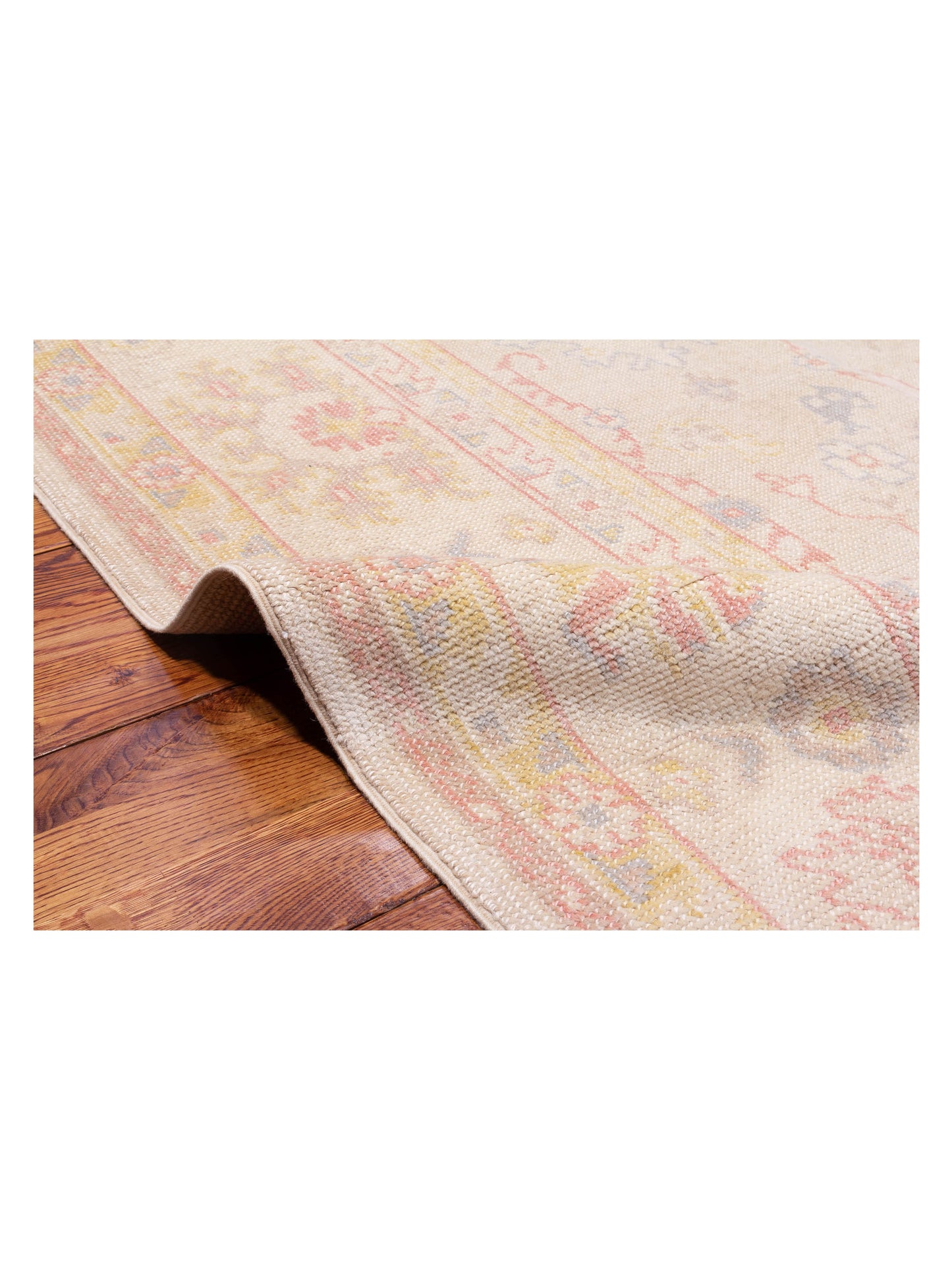 Angora Oushak 147763 Beige Ivory 8x11.1 Hand Knotted Rug