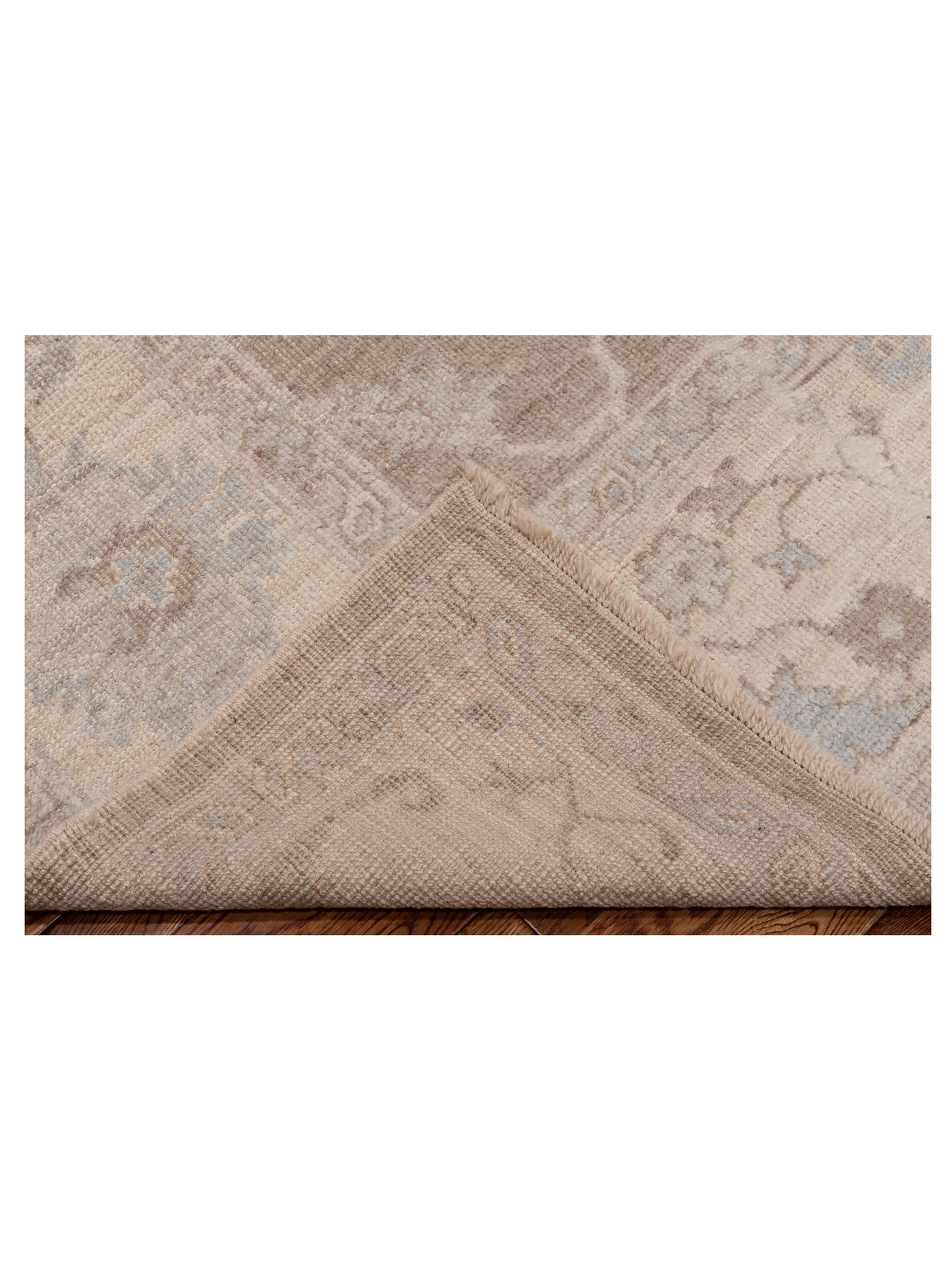 Angora Oushak 147765 Light Brown Ivory 8.3x10 Hand Knotted Rug