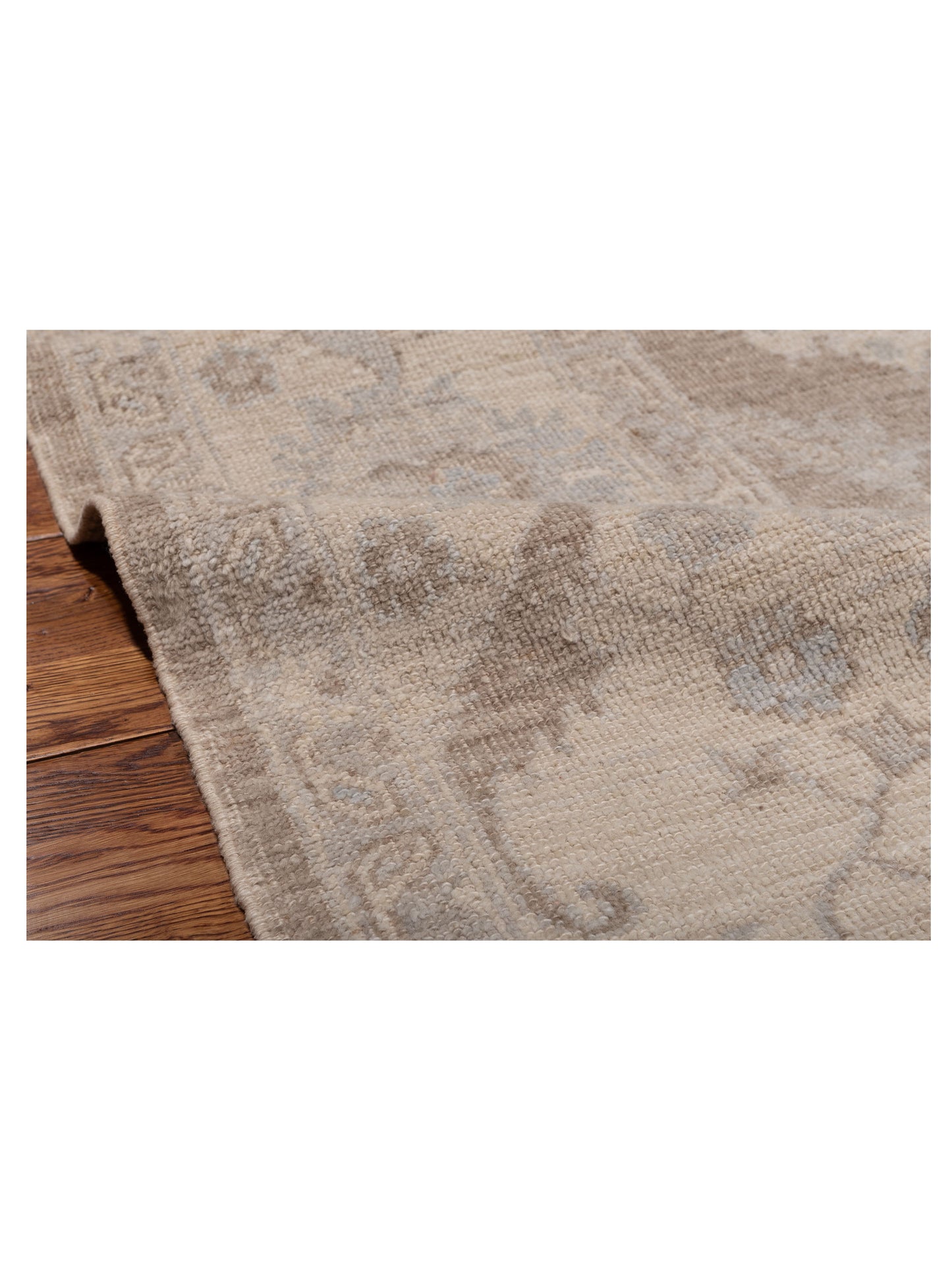 Angora Oushak 147765 Light Brown Ivory 8.3x10 Hand Knotted Rug