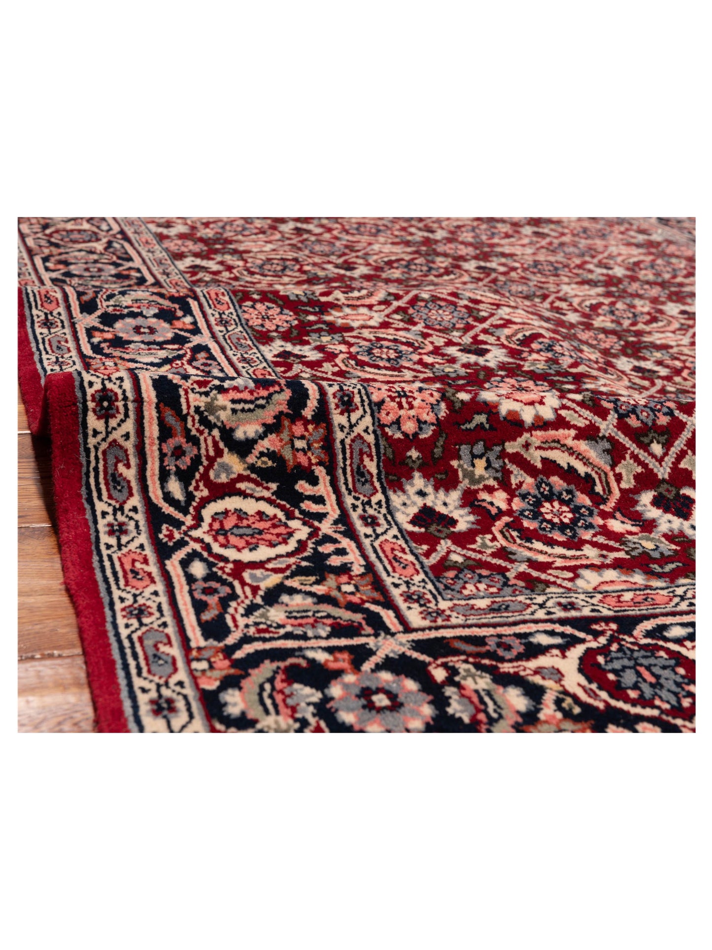 Ladik 147782 Red Navy 5.4x7.11 Hand Knotted Rug