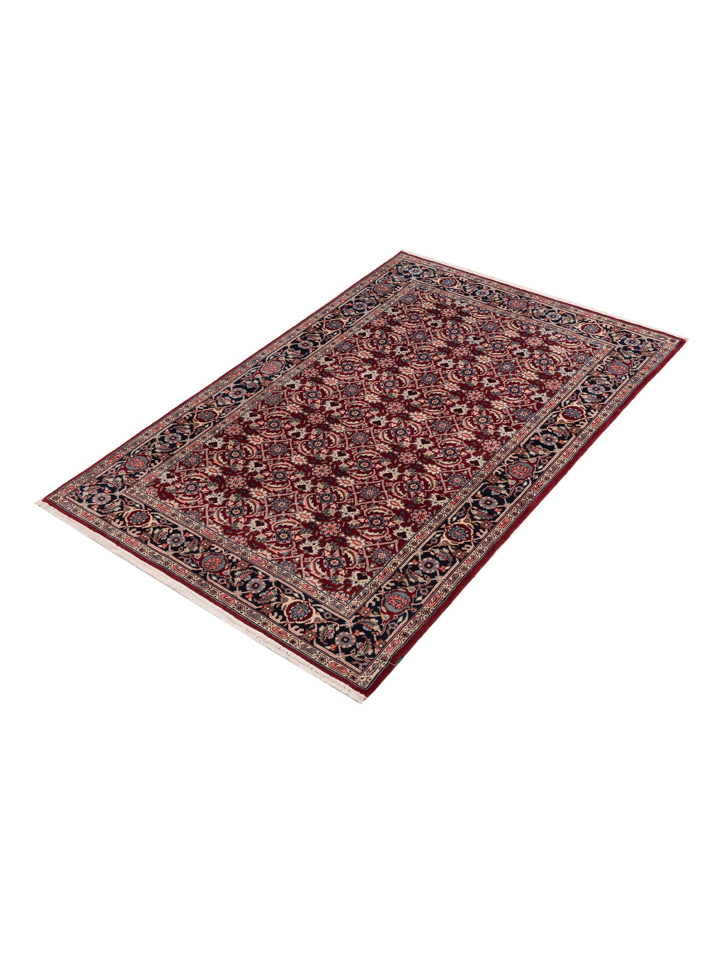 Ladik 147787 Red Navy 5.4x8 Hand Knotted Rug