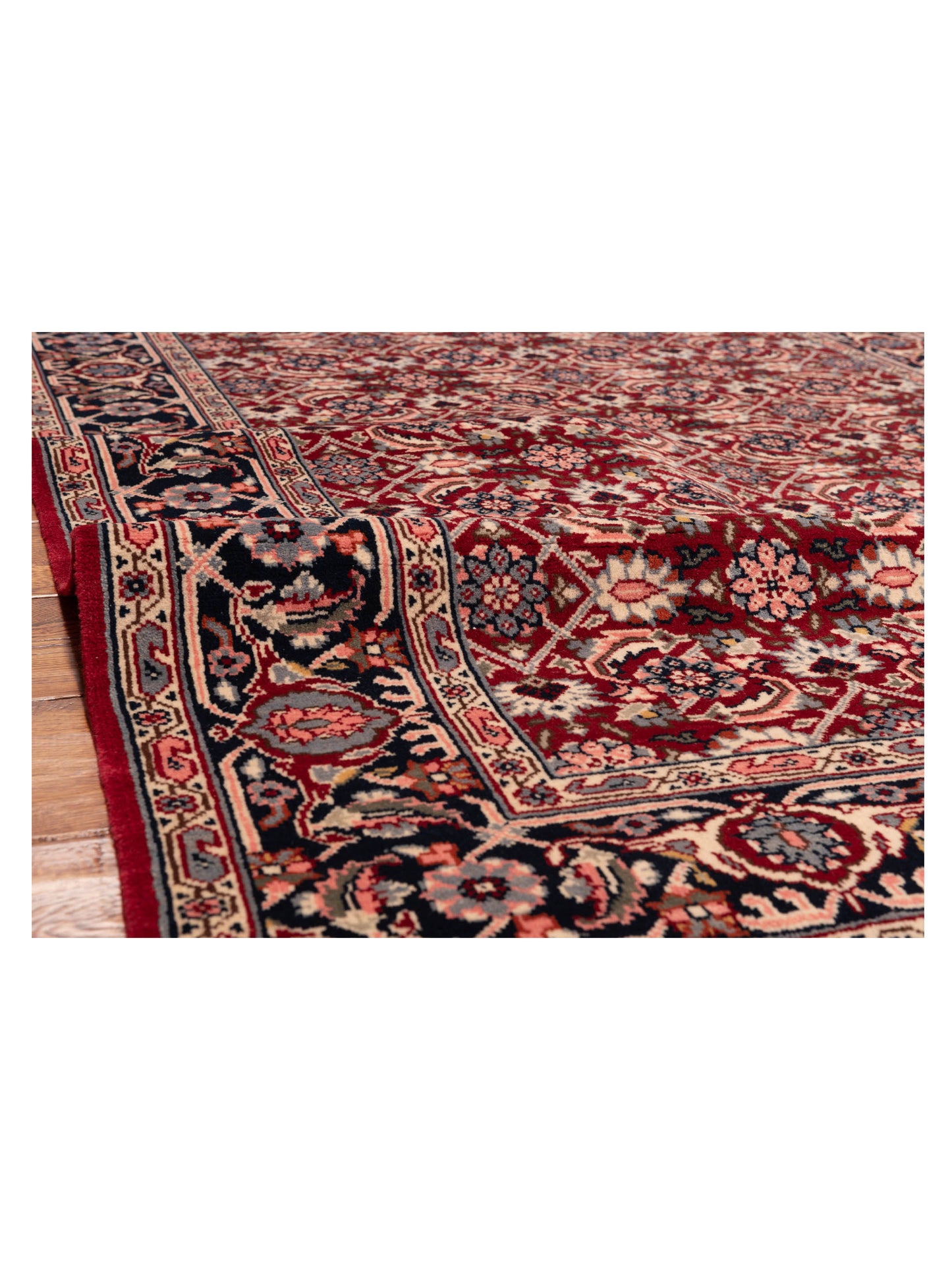 Ladik 147787 Red Navy 5.4x8 Hand Knotted Rug