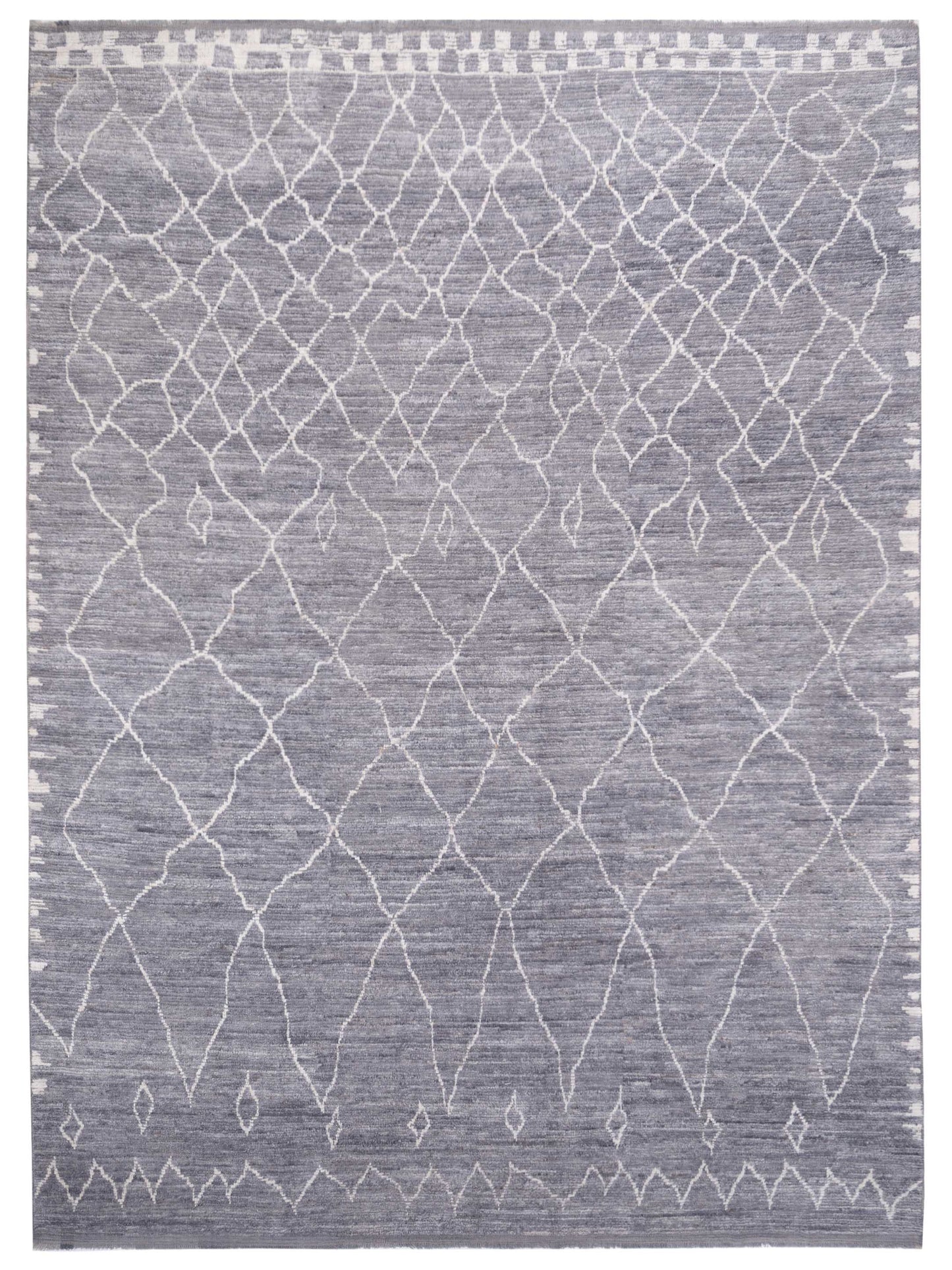 Pasha Berber Dark Gray Ivory Contemporary