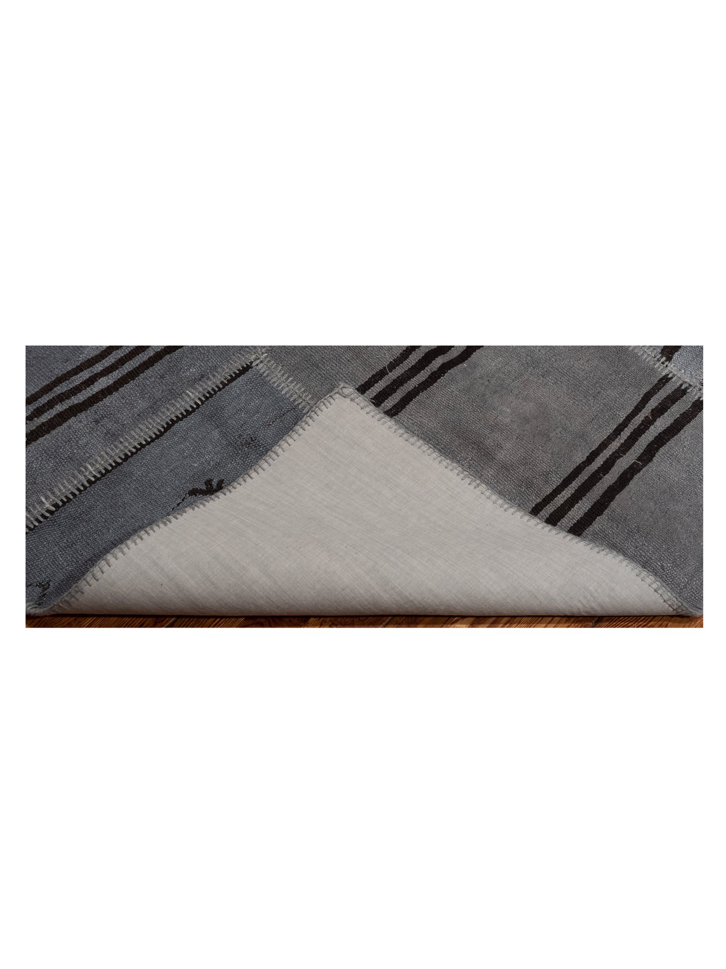 Turkish Vestige Patchwork 147799 Gray Gray 8.3x9.10 Hand Knotted Rug