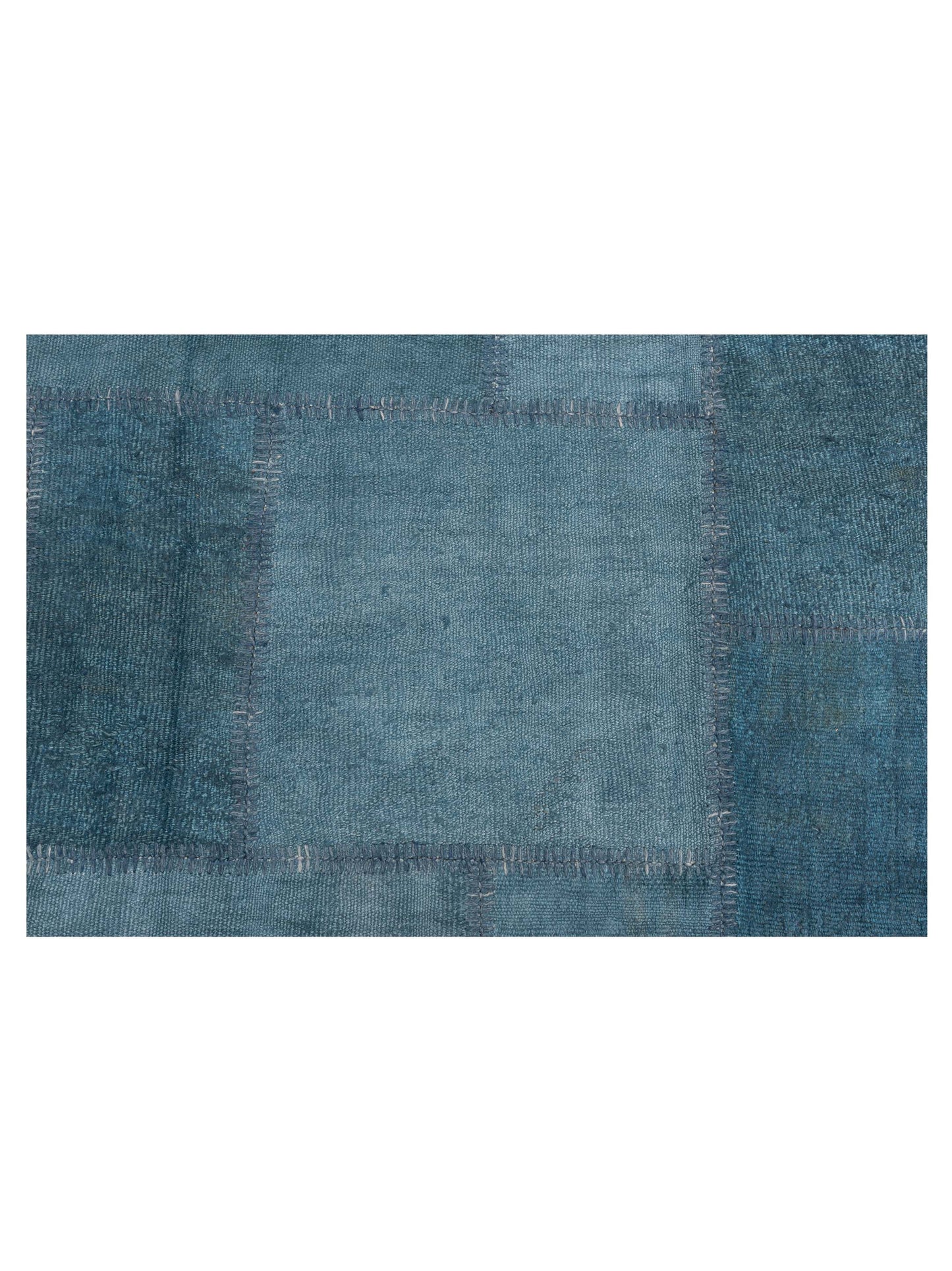 Turkish Vestige Patchwork 147800 Blue Blue 8.3x9.10 Hand Knotted Rug