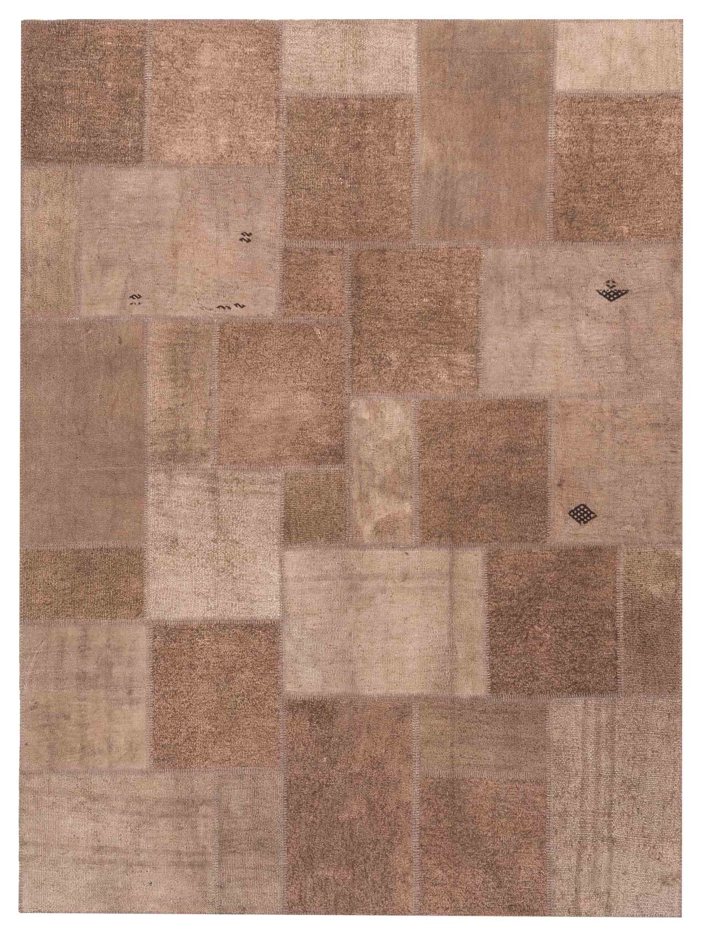 Pasha Turkish Vestige Patchwork Brown Brown Contemporary
