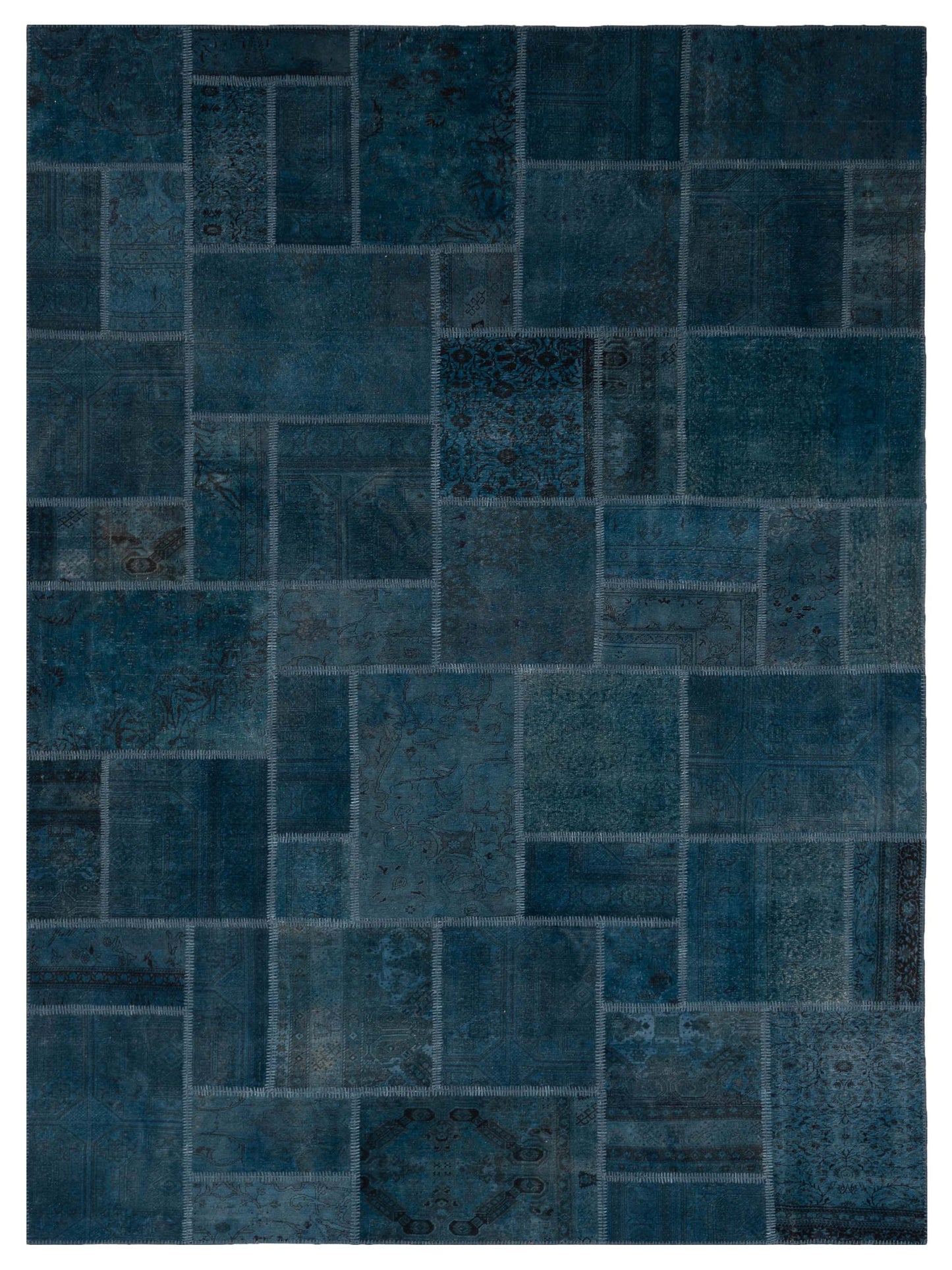 Pasha Turkish Vestige Patchwork Indigo Indigo Contemporary