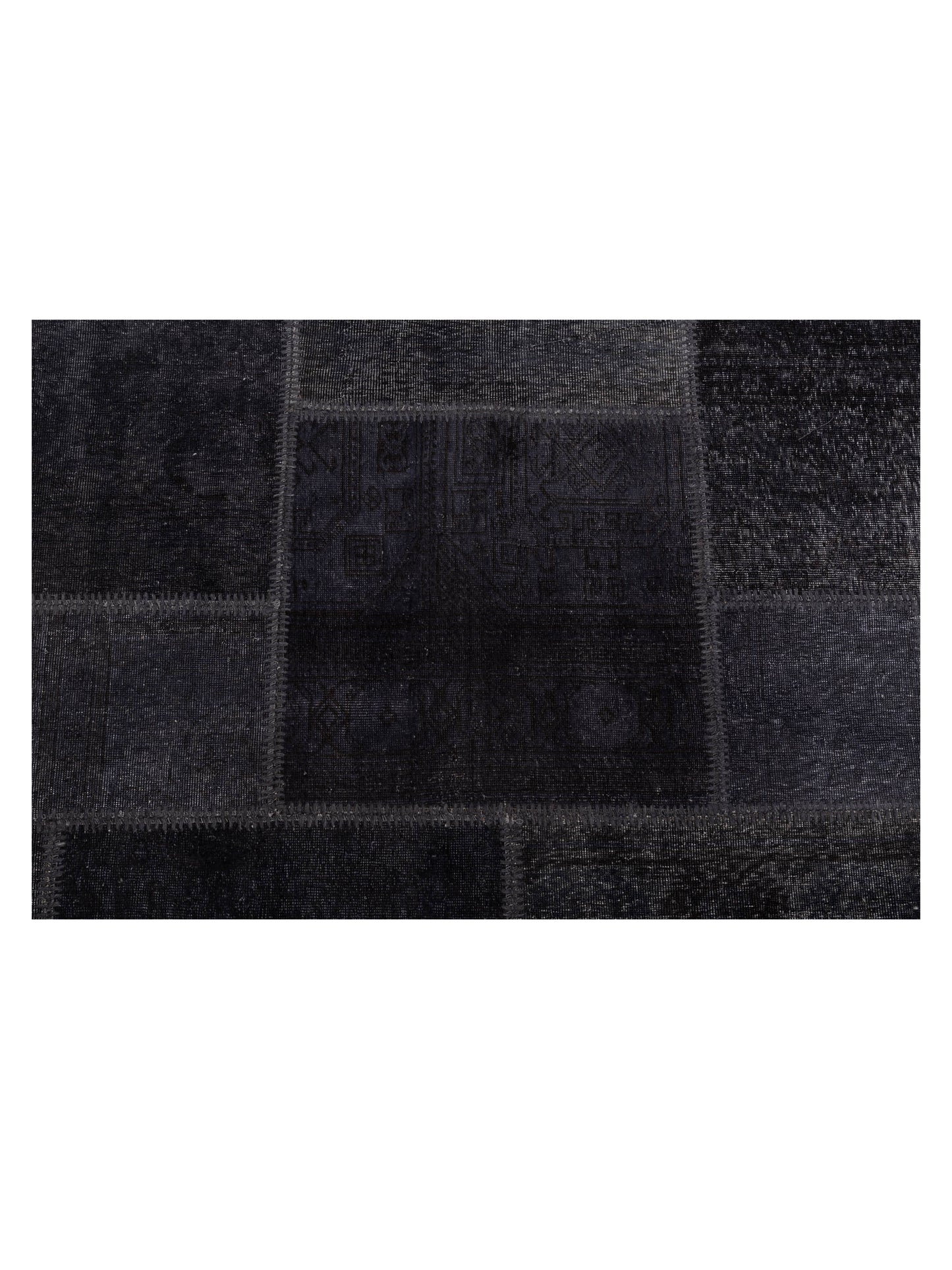 Turkish Vestige Patchwork 147809 Charcoal Charcoal 10x13.11 Hand Knotted Rug