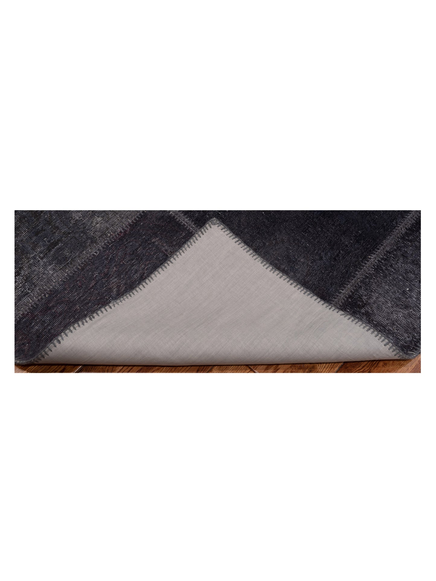 Turkish Vestige Patchwork 147809 Charcoal Charcoal 10x13.11 Hand Knotted Rug