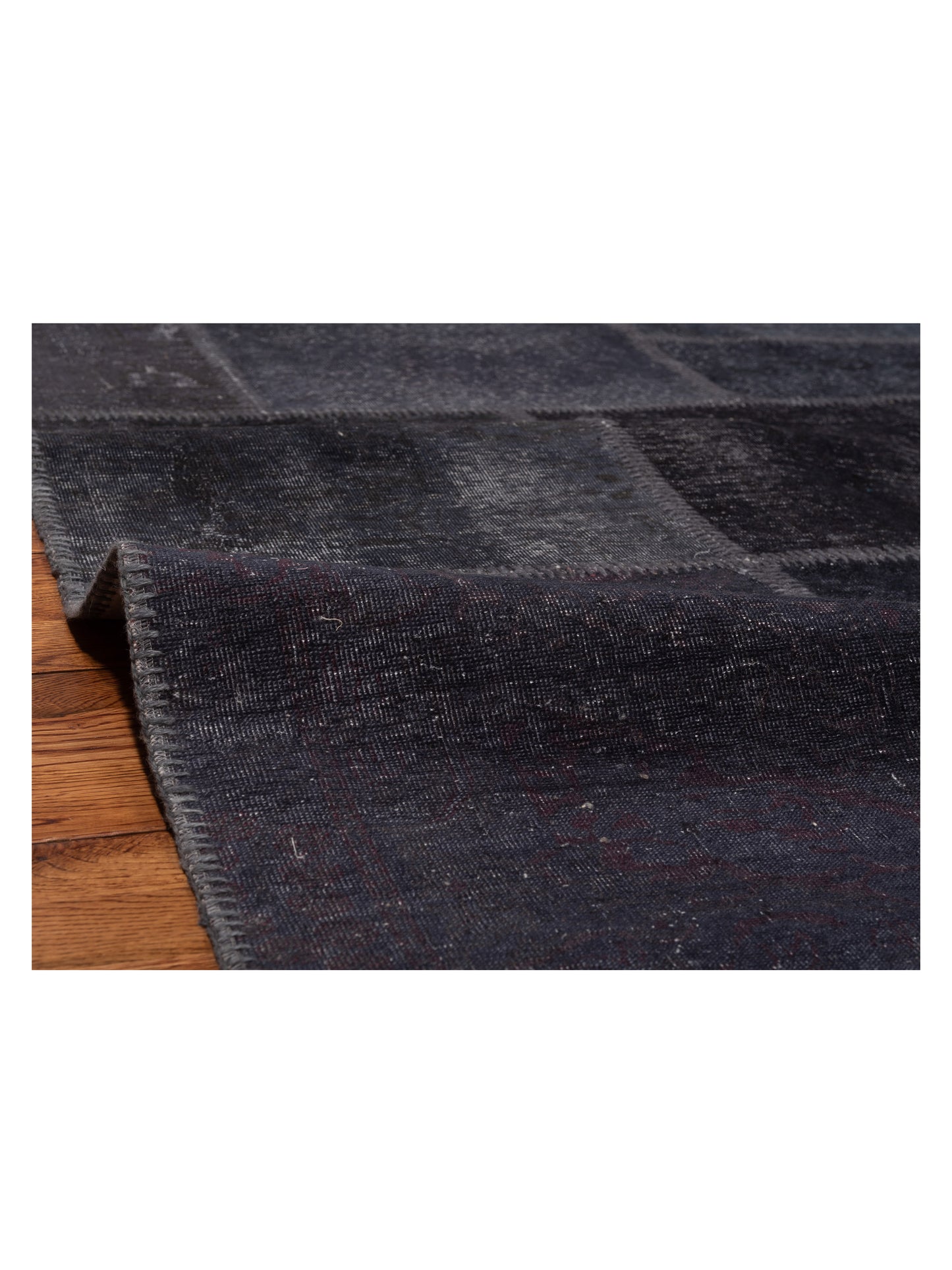 Turkish Vestige Patchwork 147809 Charcoal Charcoal 10x13.11 Hand Knotted Rug