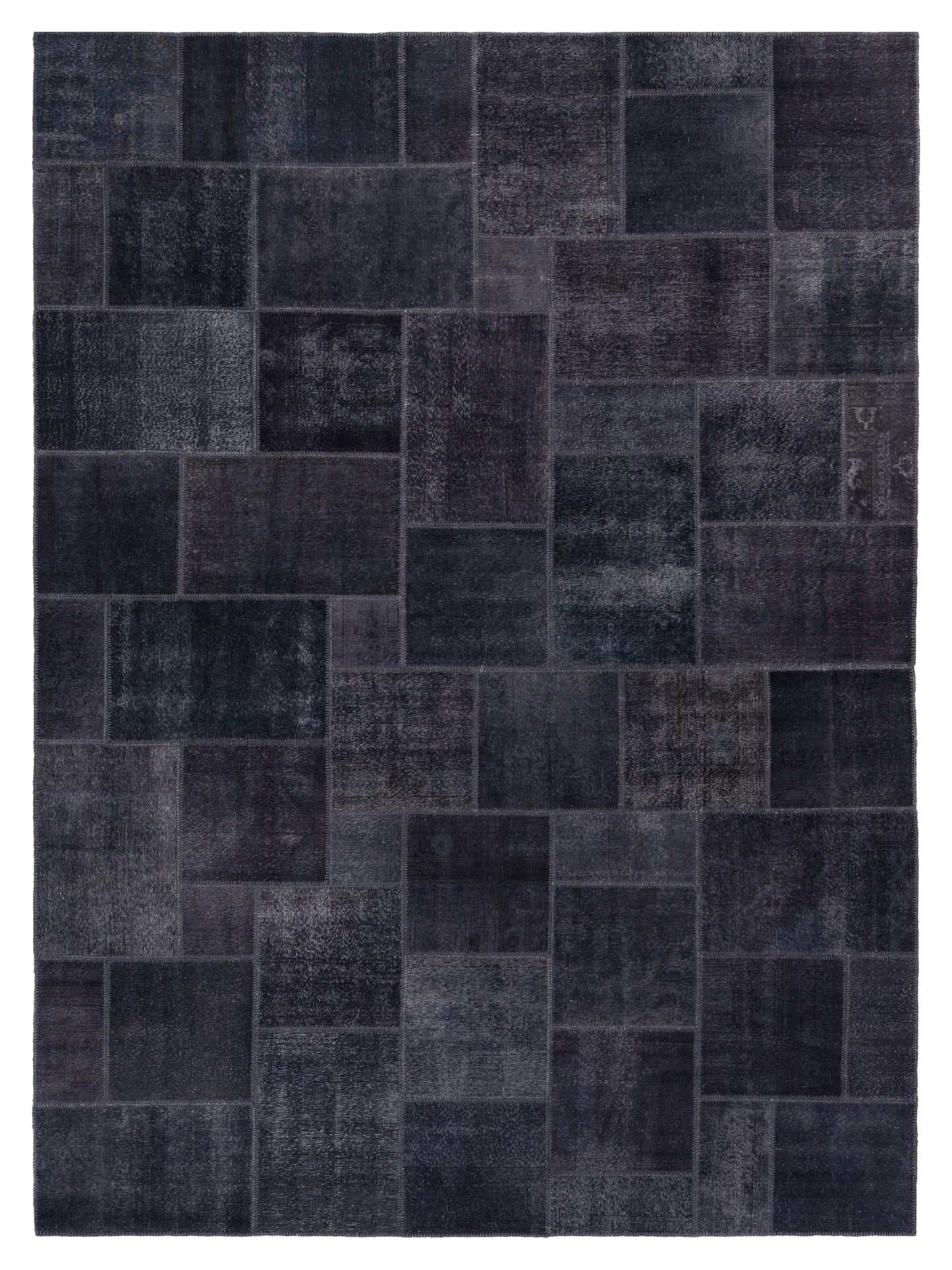 Pasha Turkish Vestige Patchwork Charcoal Charcoal Contemporary