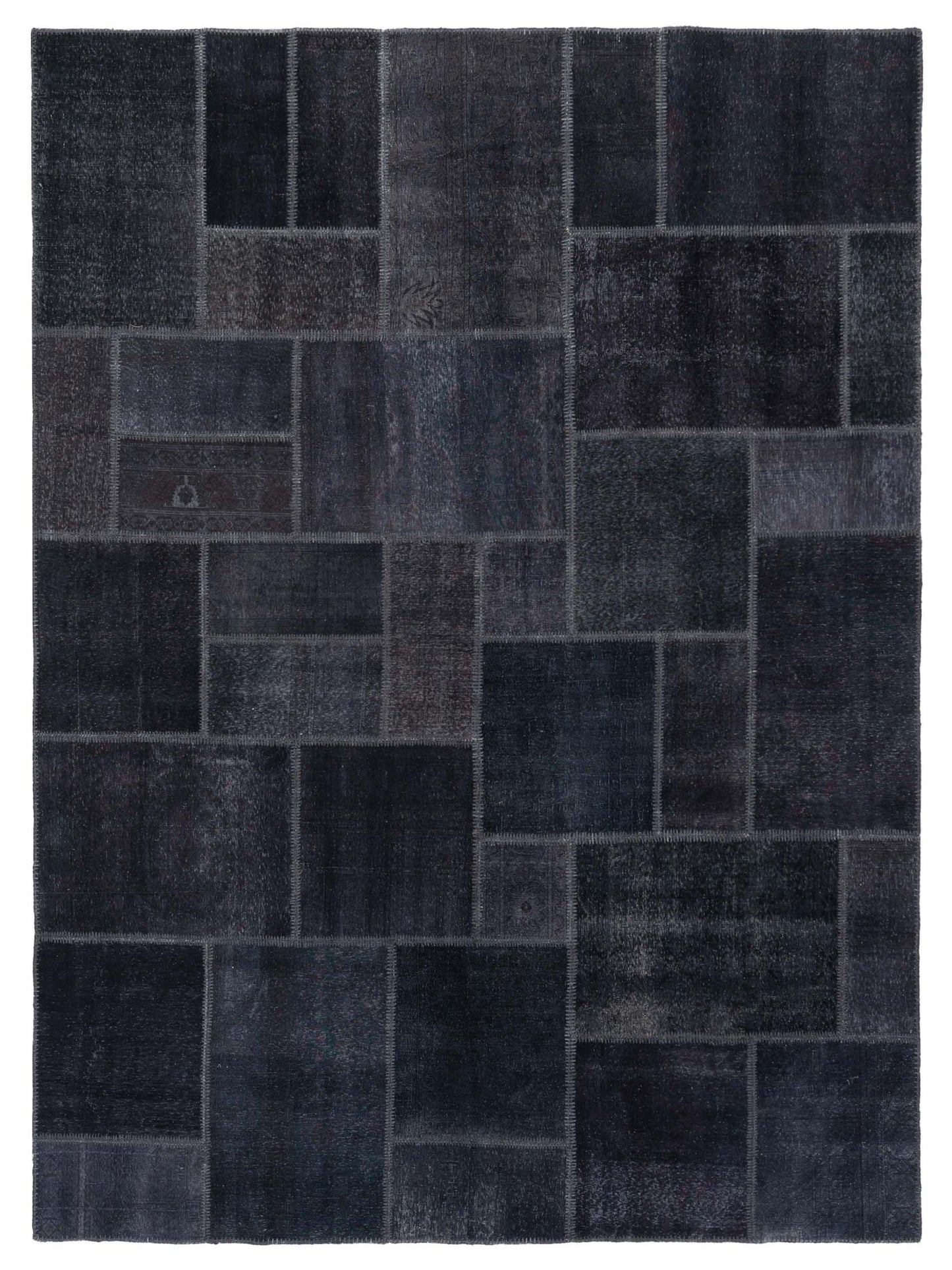 Pasha Turkish Vestige Patchwork Charcoal Charcoal Contemporary