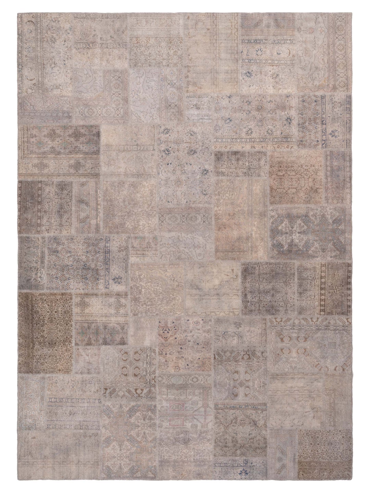 Pasha Turkish Vestige Patchwork Gray Gray Contemporary