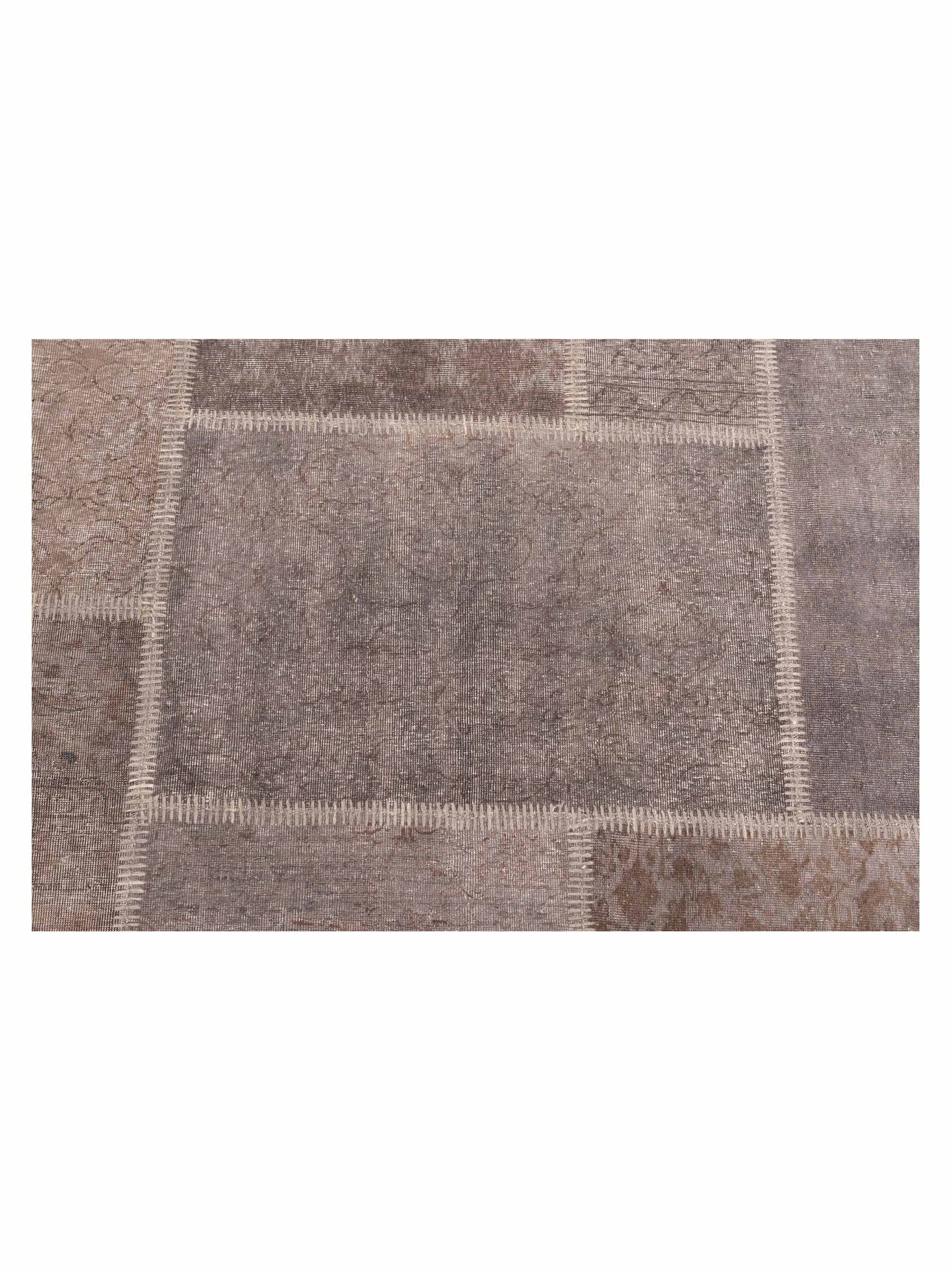 Turkish Vestige Patchwork 147818 Gray Gray 6.1x9.1 Hand Knotted Rug