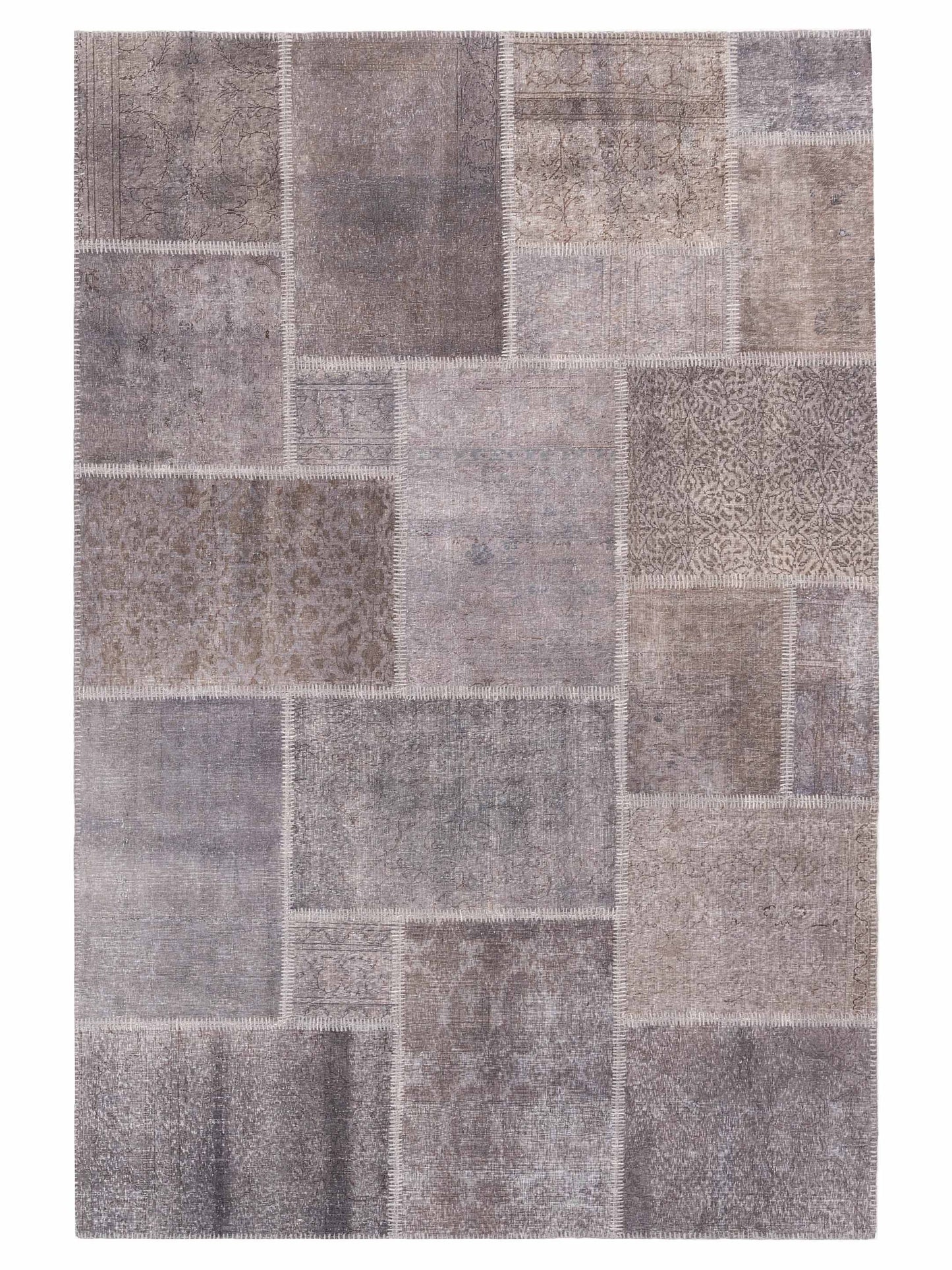 Pasha Turkish Vestige Patchwork Gray Gray Contemporary