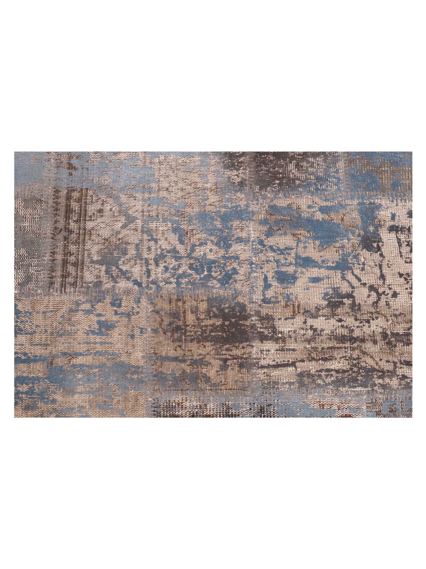 Turkish Vestige Patchwork 147822 Gray Gray 5.7x7.10 Hand Knotted Rug