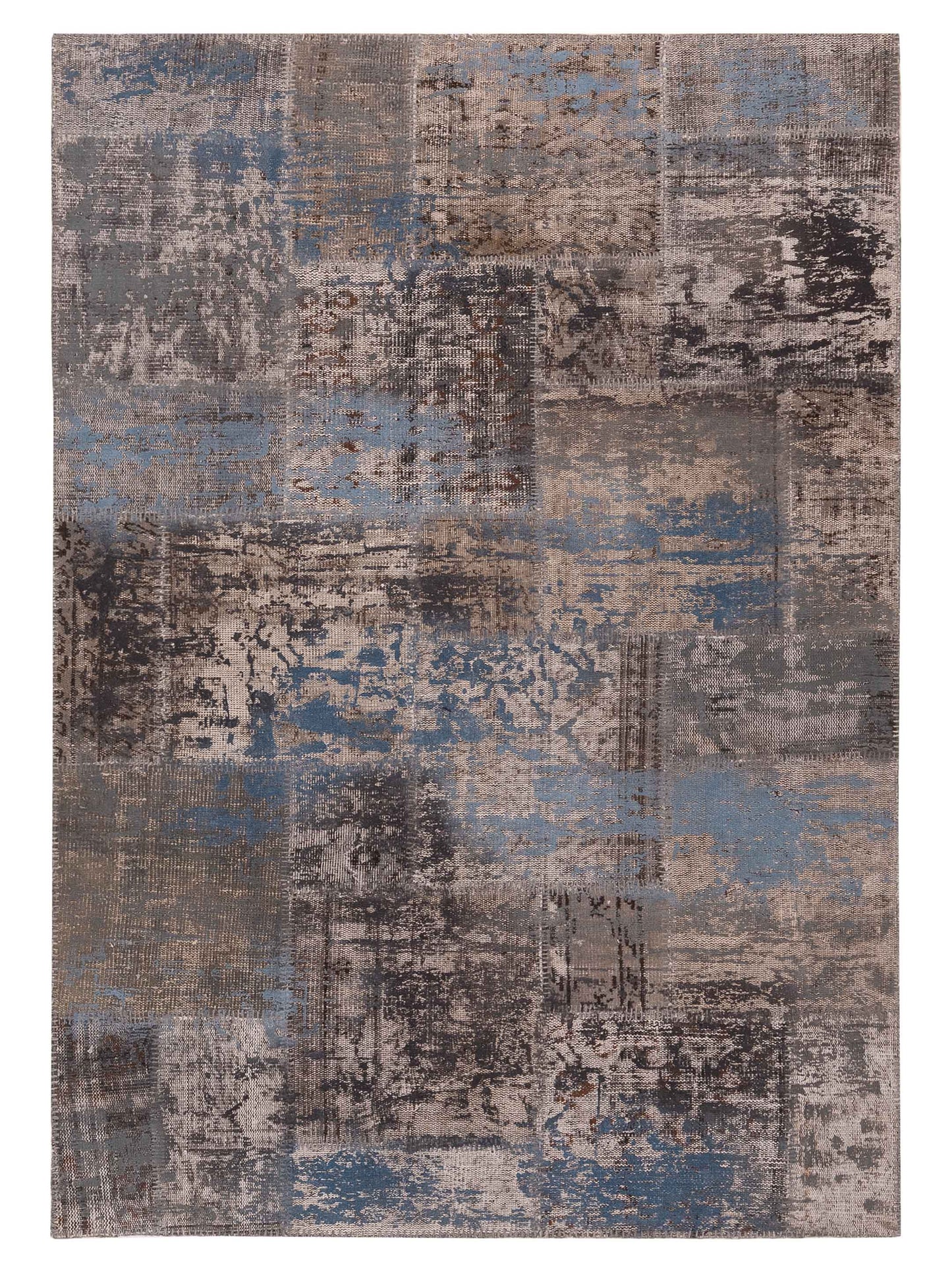 Pasha Turkish Vestige Patchwork Gray Gray Contemporary