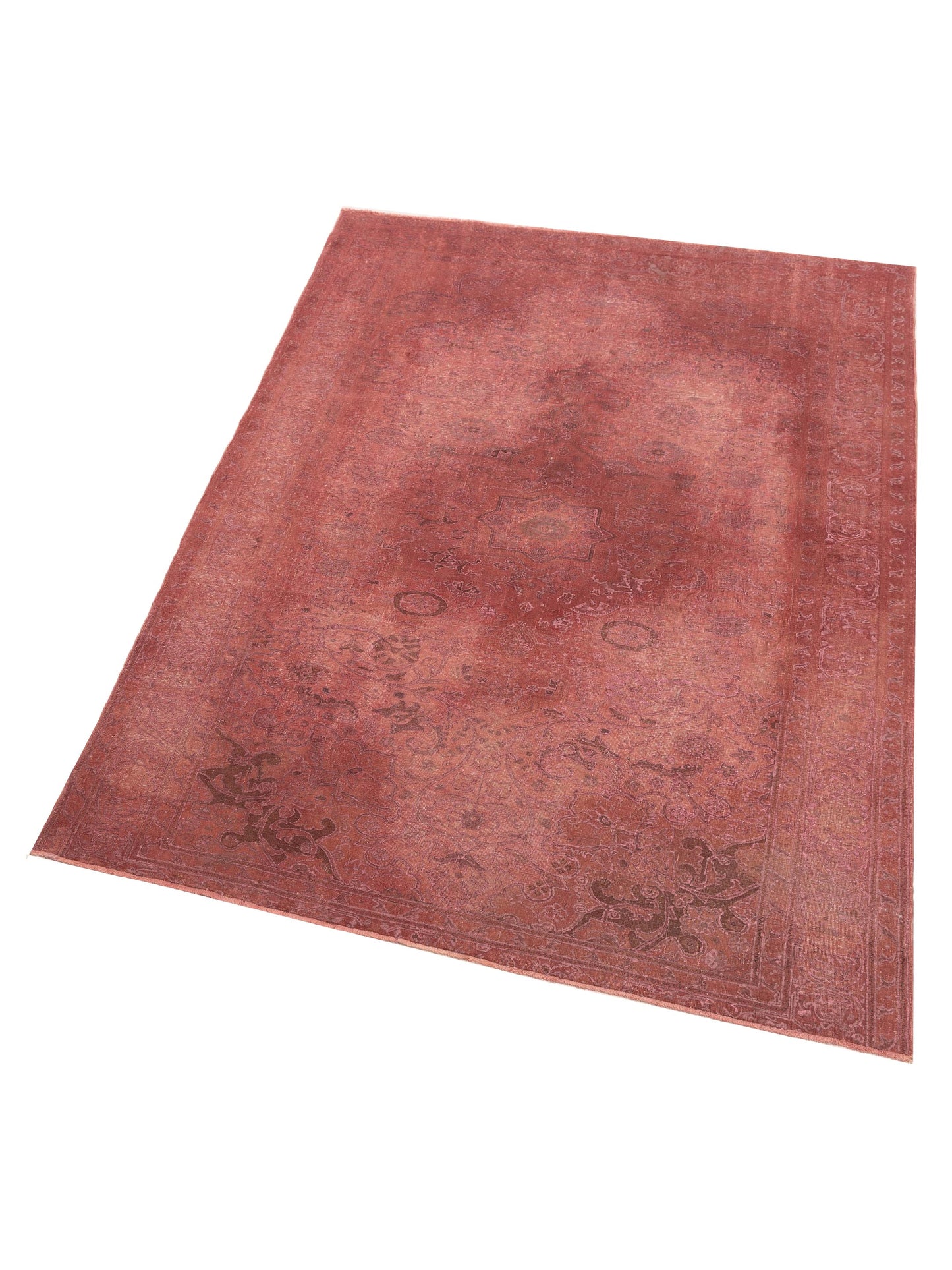 Vintage 147827 Pink Pink 6.6x9.4 Hand Knotted Rug
