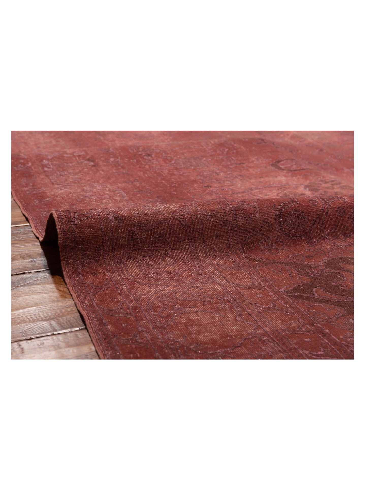 Vintage 147827 Pink Pink 6.6x9.4 Hand Knotted Rug