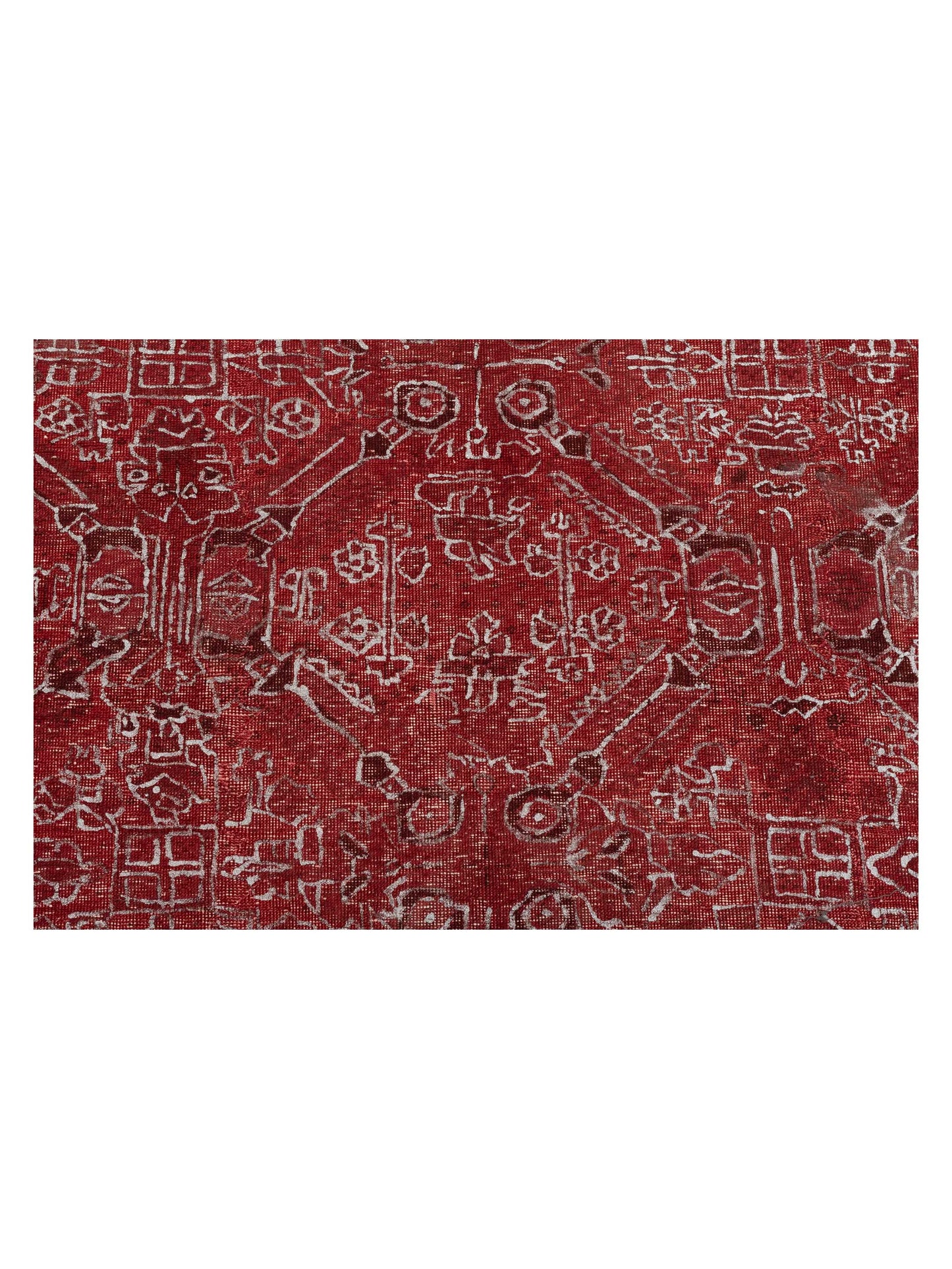 Vintage 147828 Red Red 8.6x12.5 Hand Knotted Rug