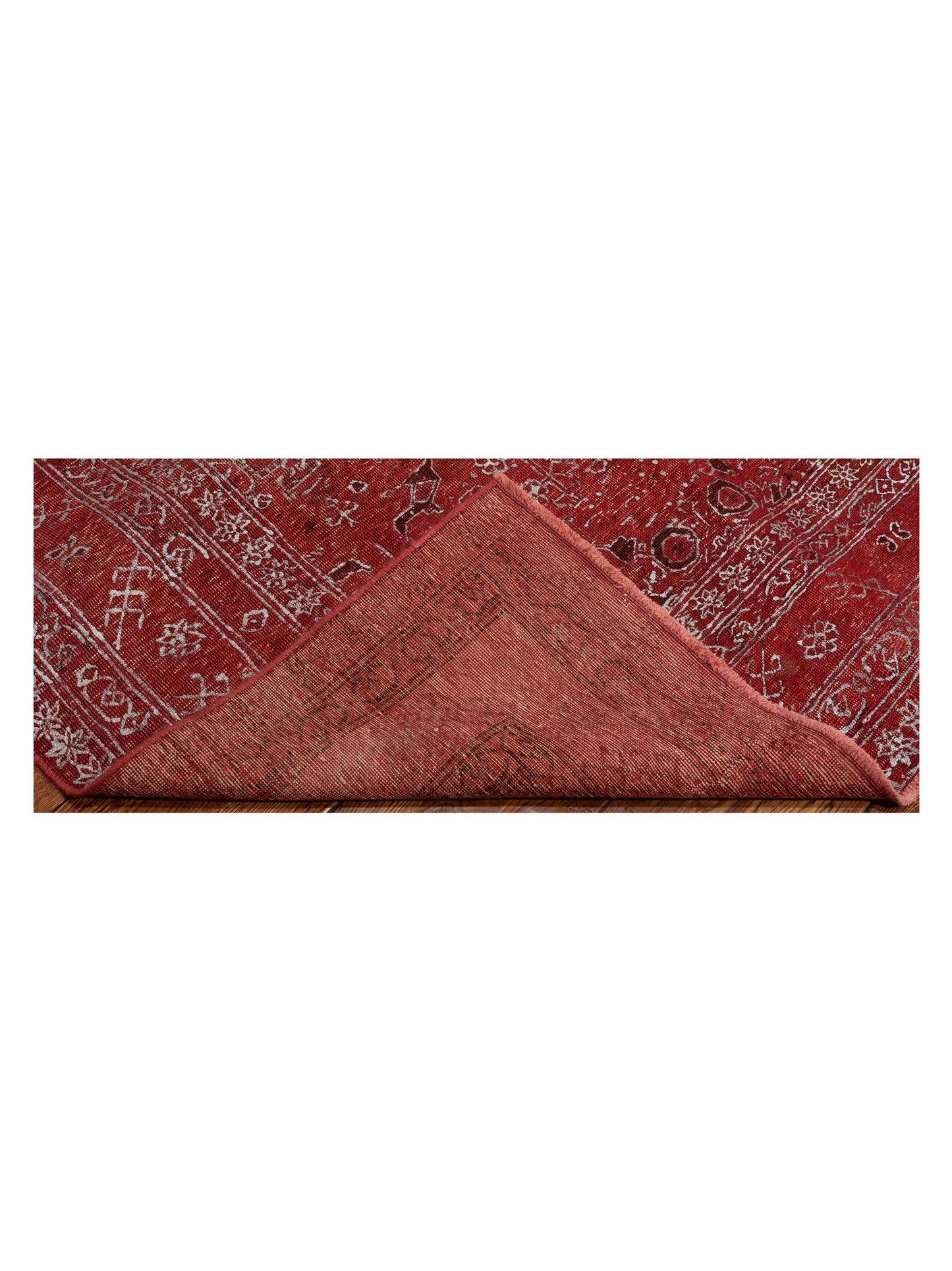 Vintage 147828 Red Red 8.6x12.5 Hand Knotted Rug