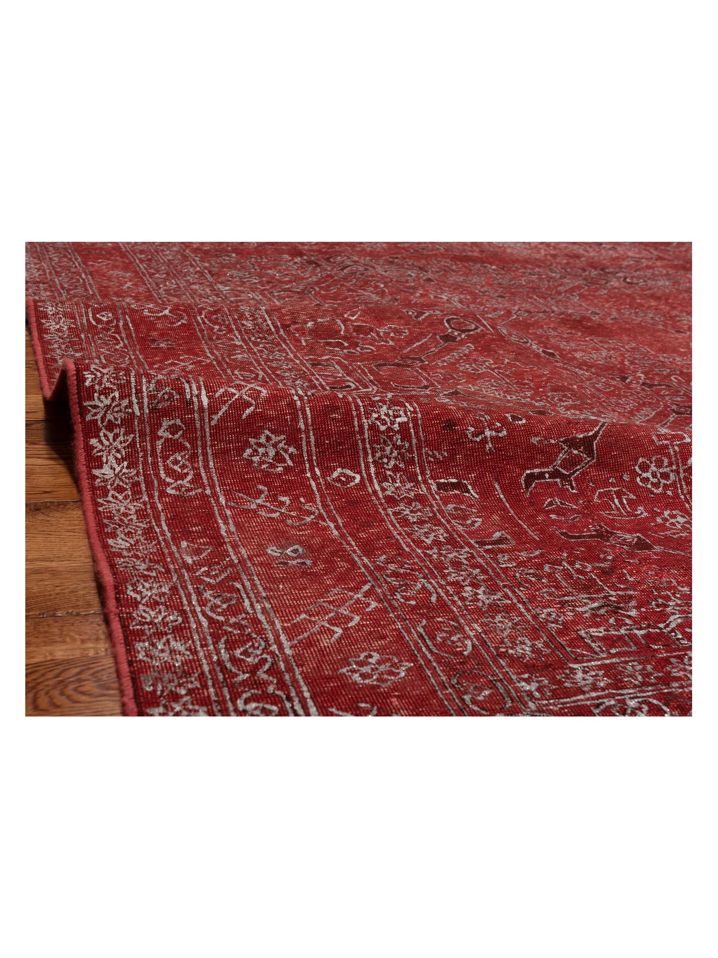 Vintage 147828 Red Red 8.6x12.5 Hand Knotted Rug