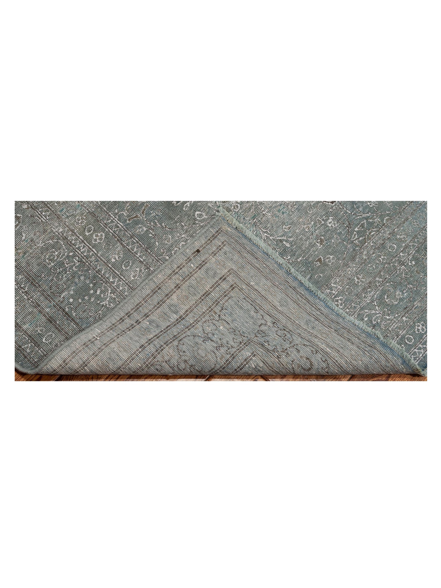 Vintage 147829 Blue Blue 8.6x12.1 Hand Knotted Rug
