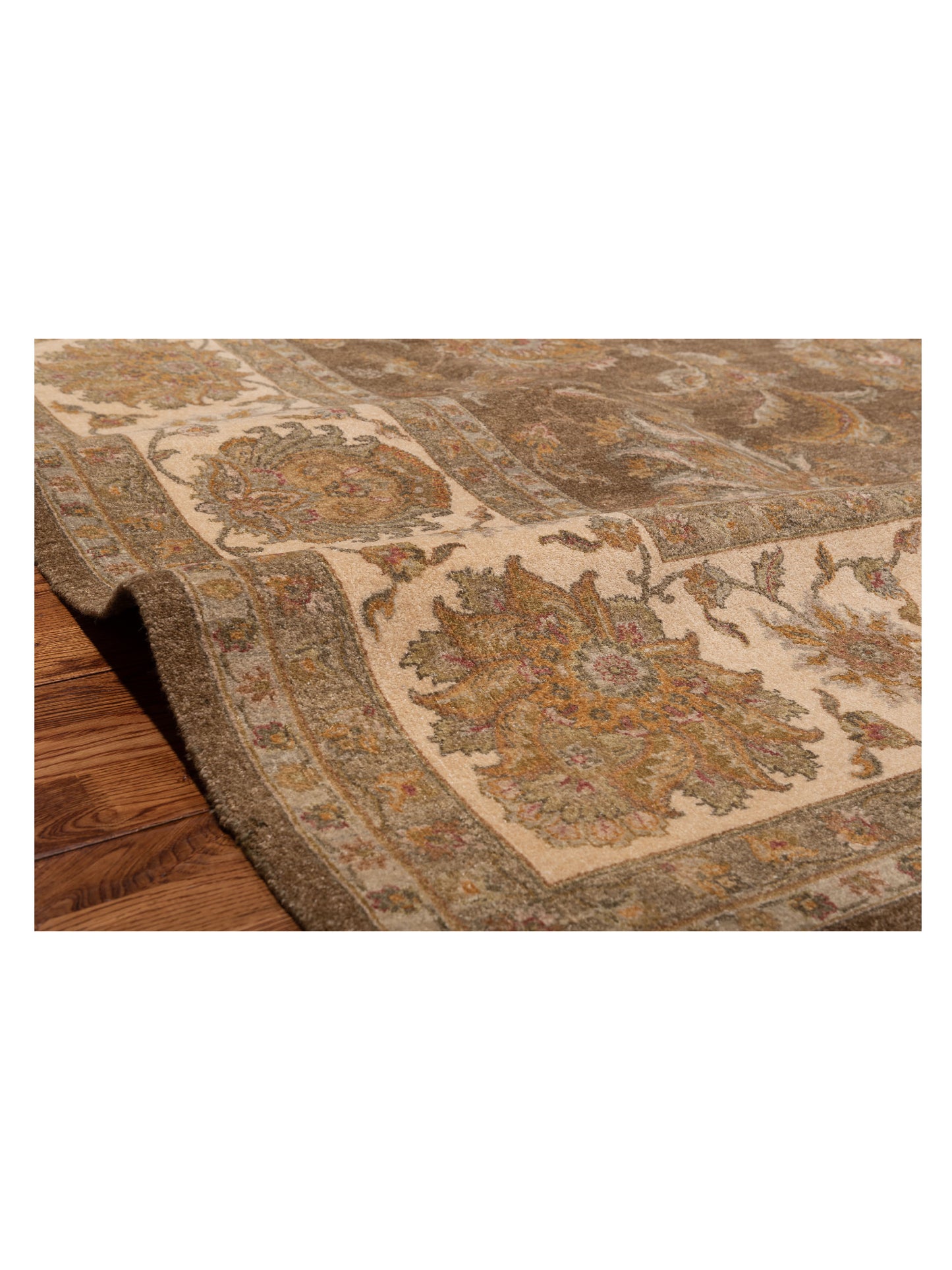Haji Jalili 147842 Brown Ivory 9.1x12 Hand Knotted Rug