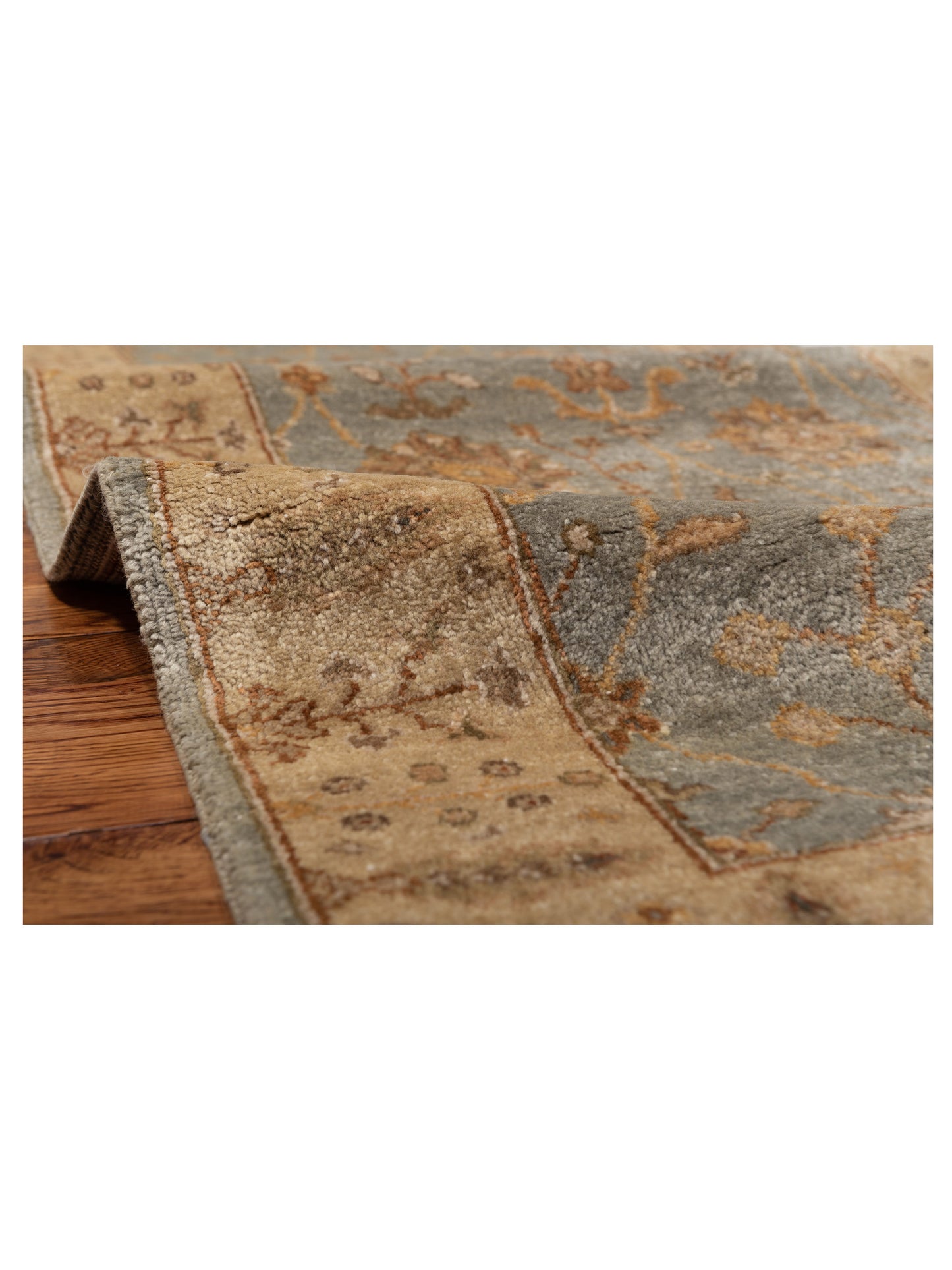 Ghazani 147847 Blue Ivory 2.6x10.2 Hand Knotted Rug
