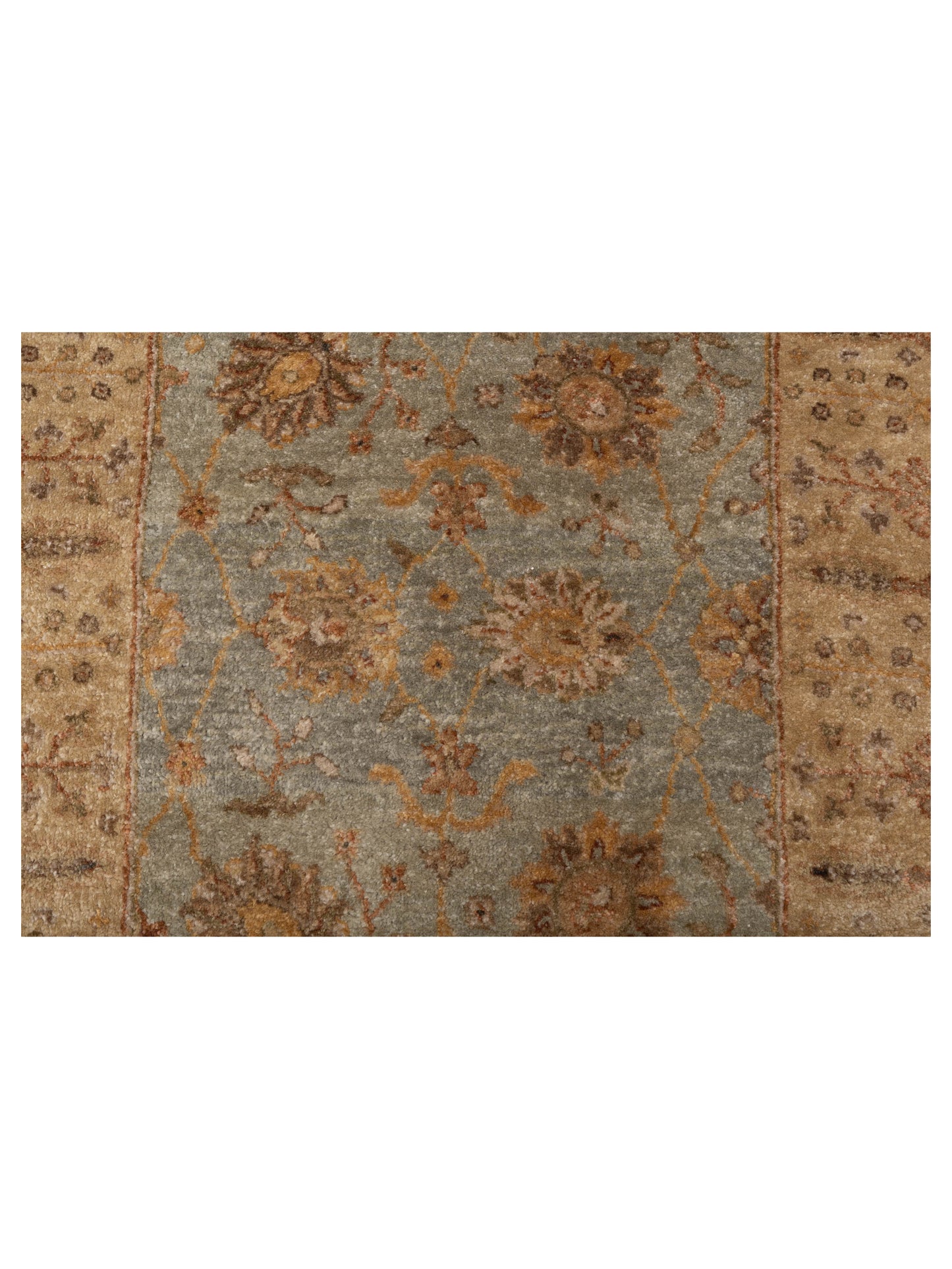 Ghazani 147847 Blue Ivory 2.6x10.2 Hand Knotted Rug