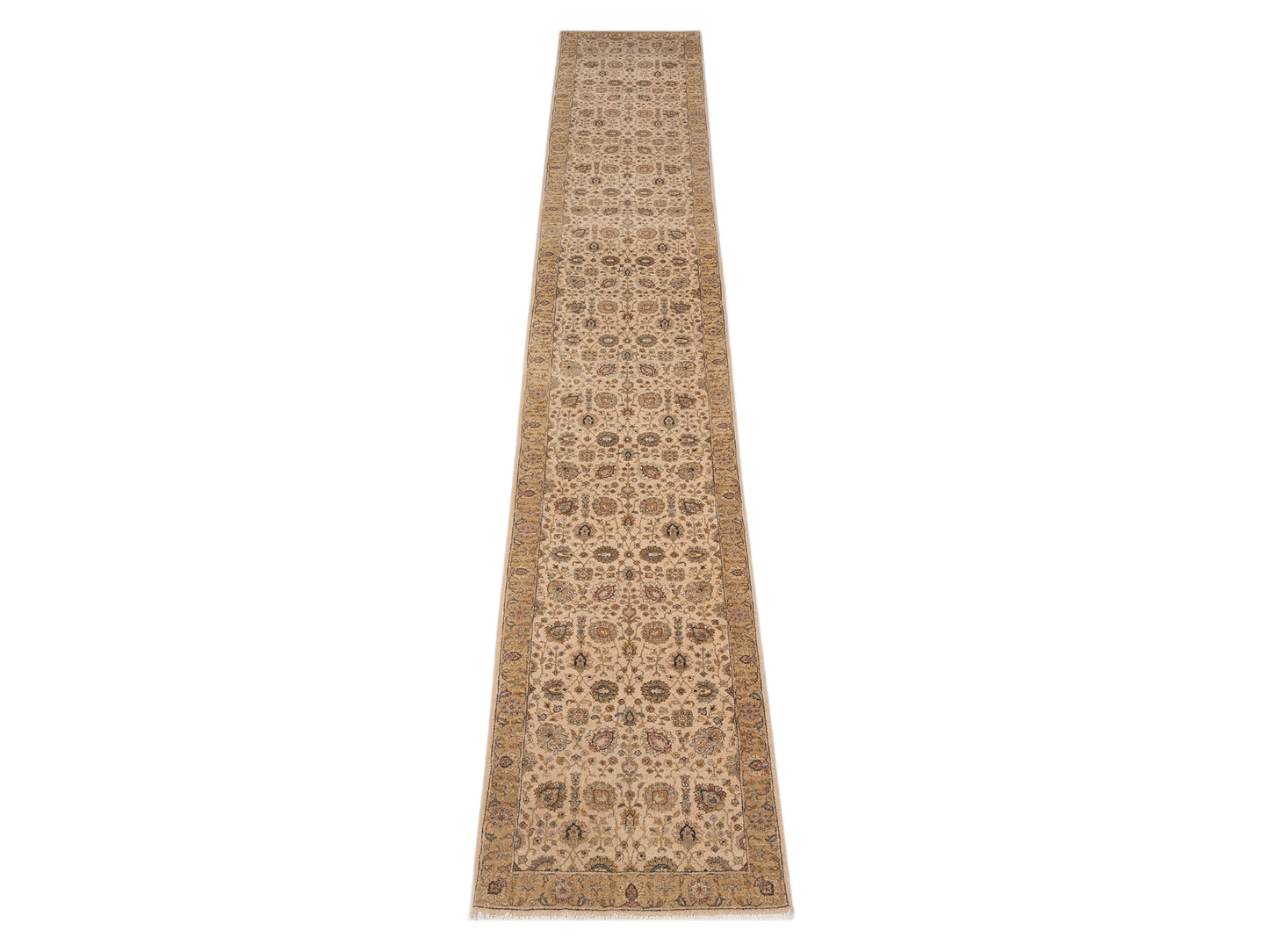 Haji Jalili 147849 Ivory Gold 2.6x16.11 Hand Knotted Rug