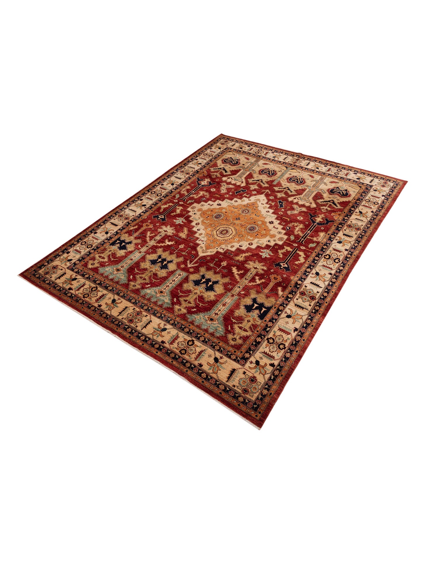 Laila 147854 Red Ivory 8.10x11.9 Hand Knotted Rug