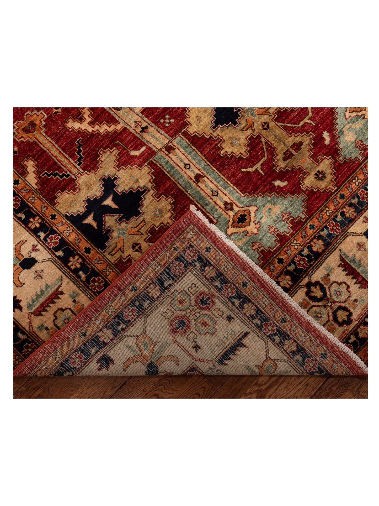 Laila 147854 Red Ivory 8.10x11.9 Hand Knotted Rug