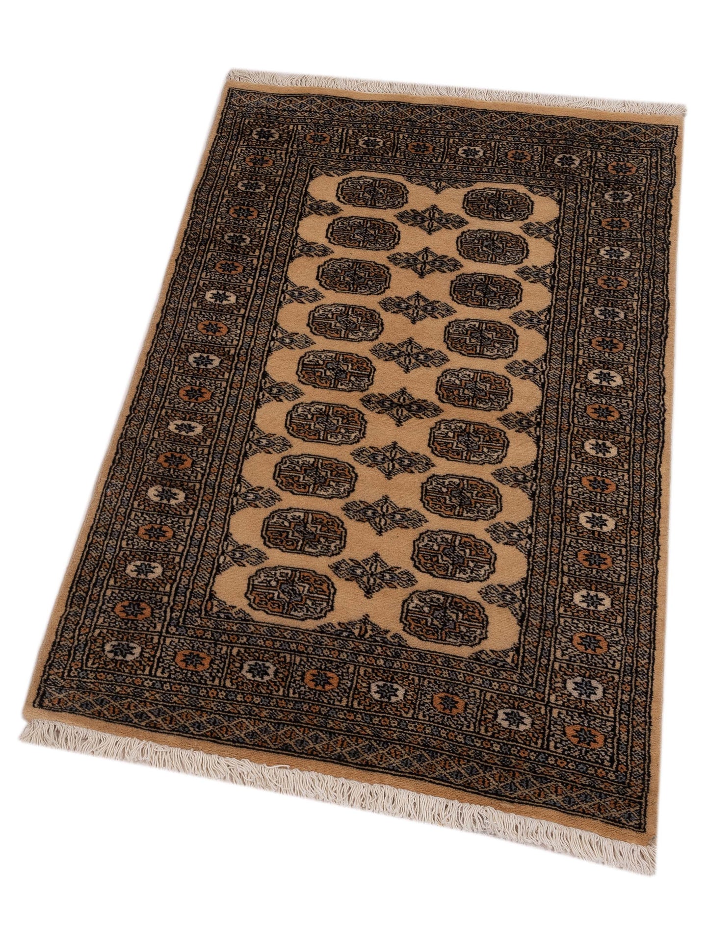 Bokhara 147861 Beige Beige 3.1x5 Hand Knotted Rug