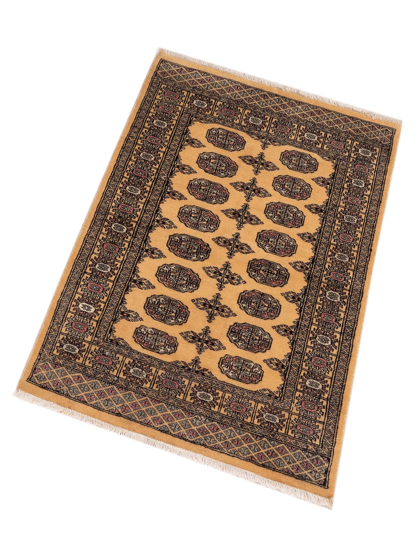 Bokhara 147873 Beige Gray 3.2x4.9 Hand Knotted Rug