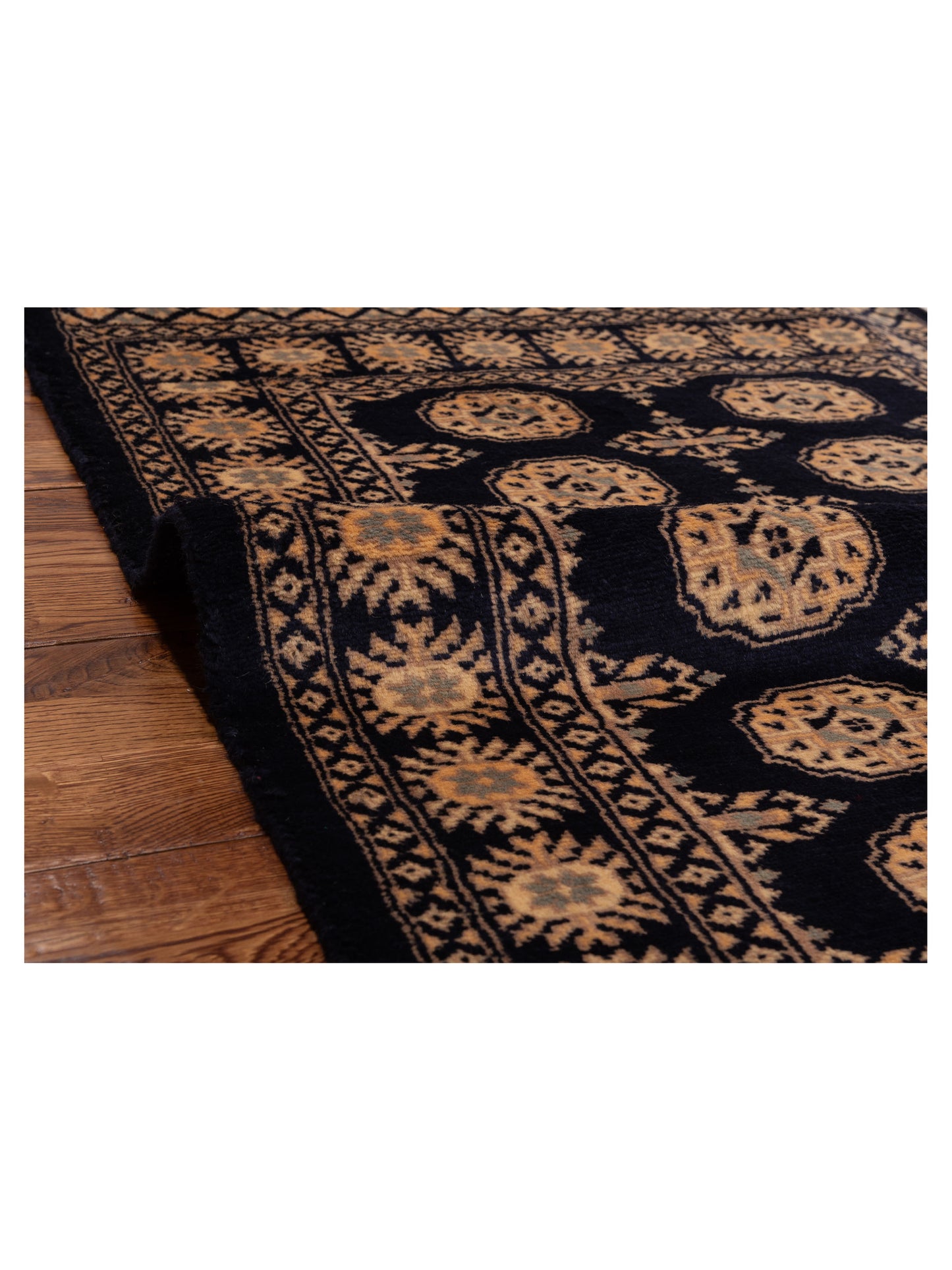 Bokhara 147876 Navy Beige 3.1x5.1 Hand Knotted Rug