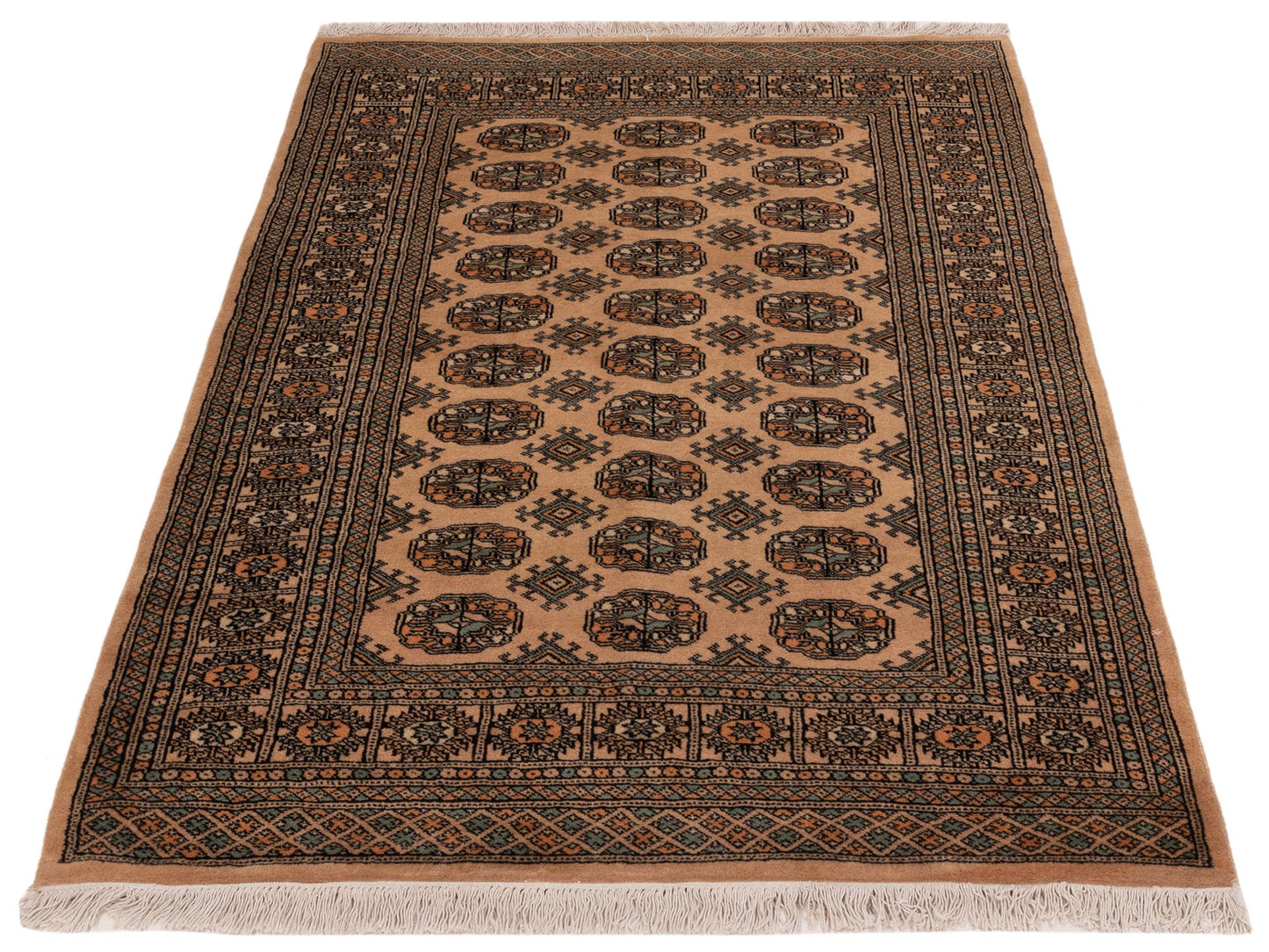 Bokhara 147885 Beige Beige 4.4x5.10 Hand Knotted Rug