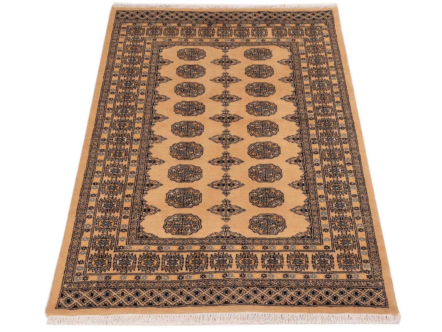 Bokhara 147887 Beige Beige 4.1x6 Hand Knotted Rug