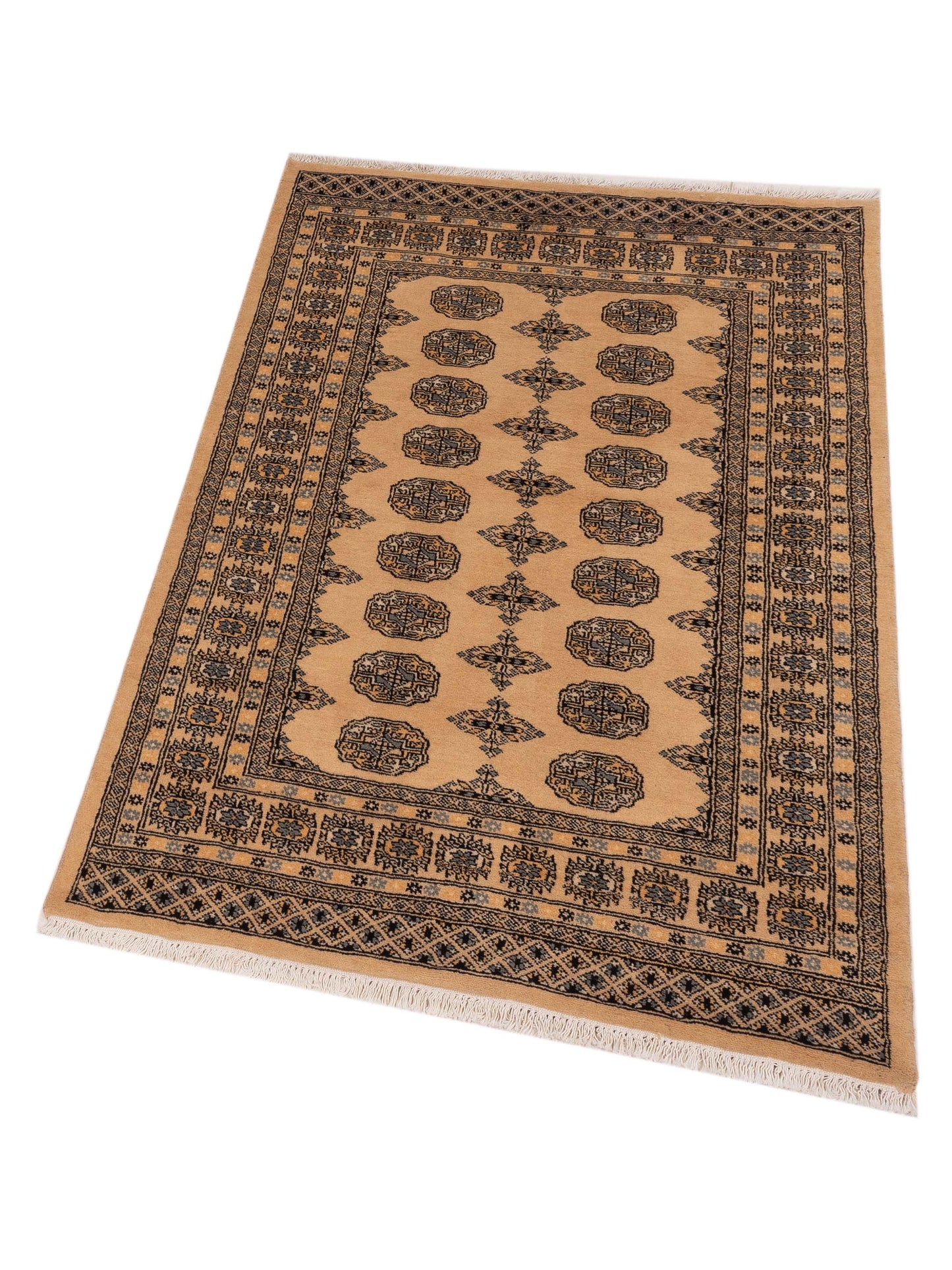 Bokhara 147887 Beige Beige 4.1x6 Hand Knotted Rug