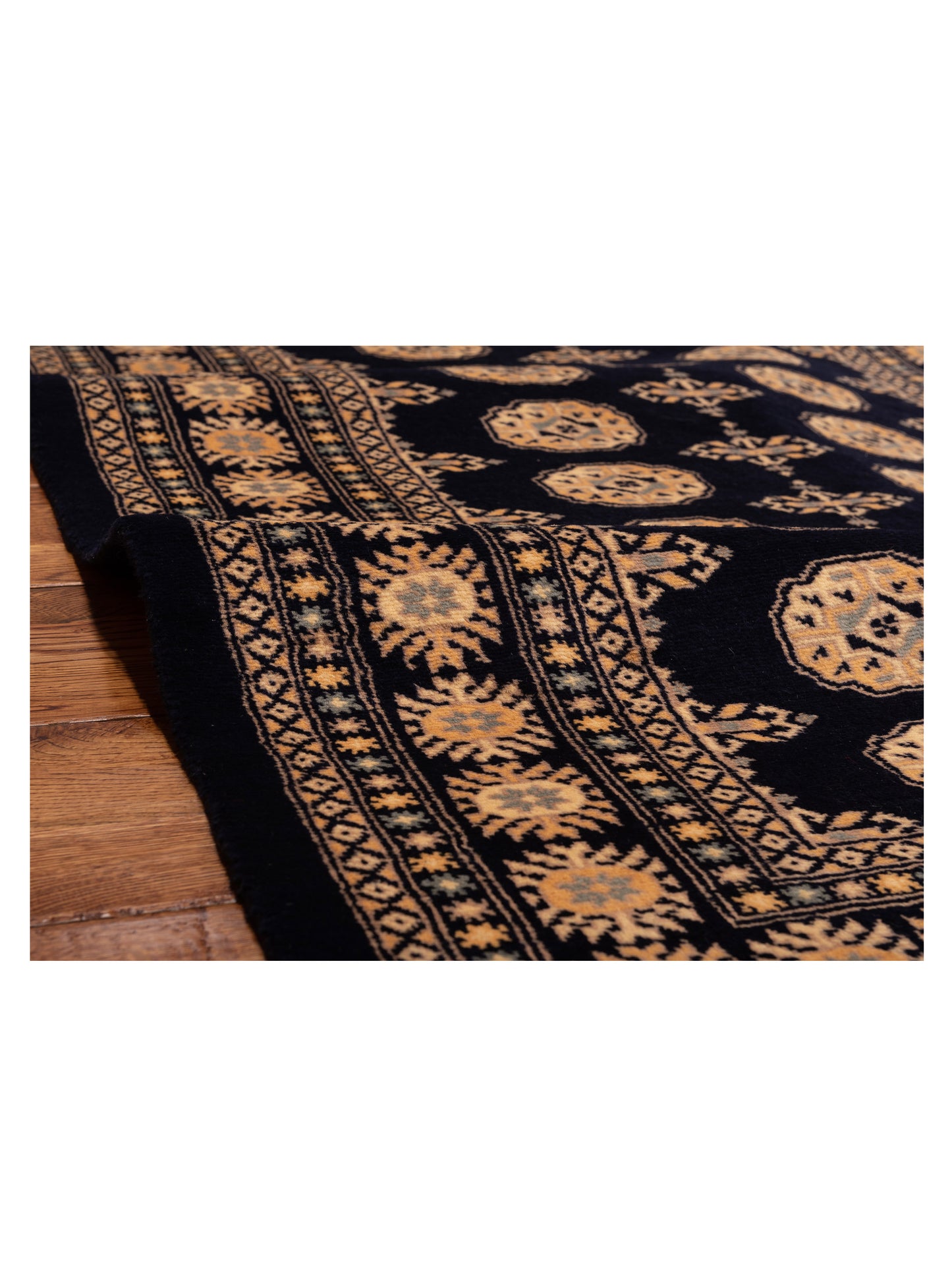 Bokhara 147888 Black Beige 4x5.9 Hand Knotted Rug