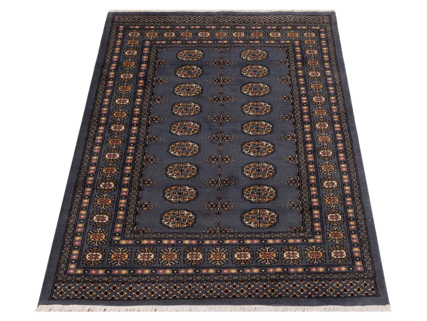 Bokhara 147893 Blue 4.1x6 Hand Knotted Rug