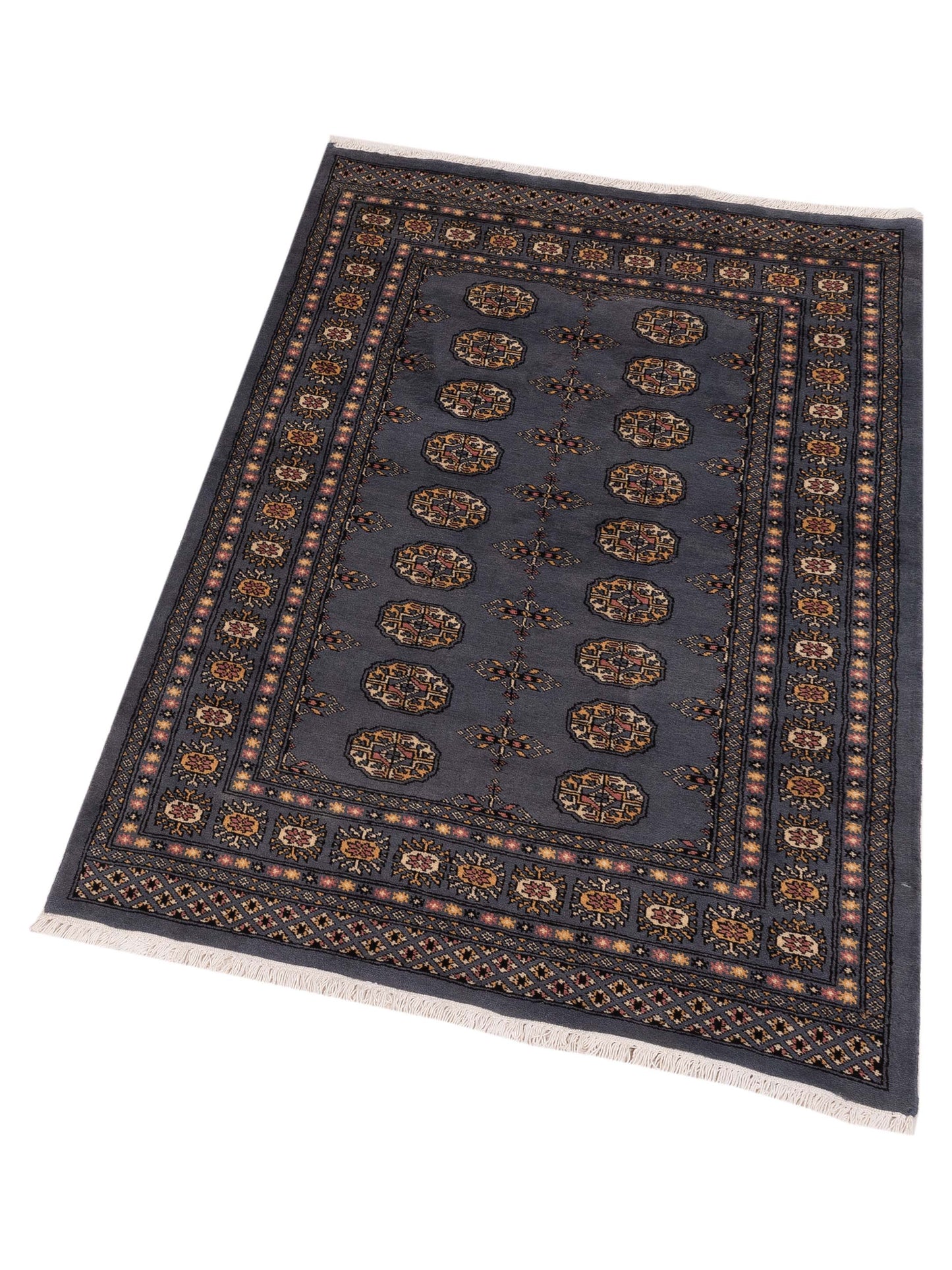 Bokhara 147895 Blue 4.1x5.10 Hand Knotted Rug