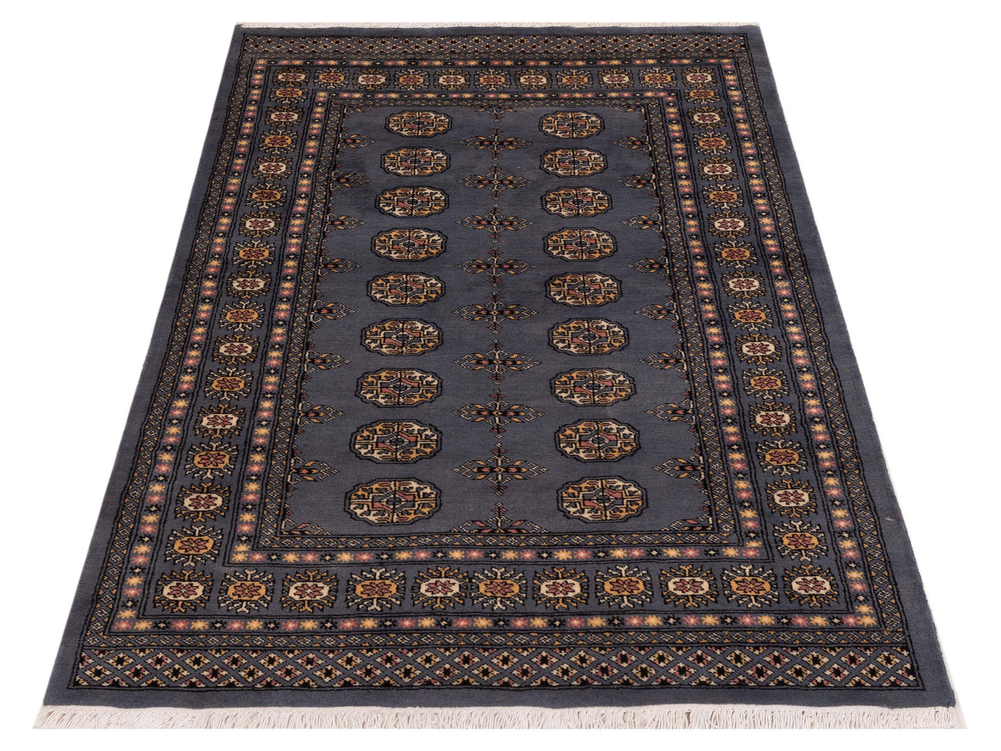 Bokhara 147895 Blue 4.1x5.10 Hand Knotted Rug