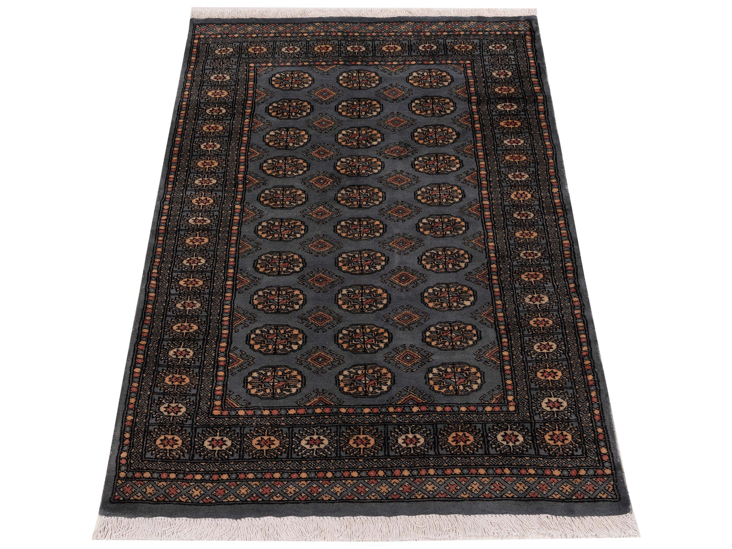 Bokhara 147899 Blue 4.1x6.1 Hand Knotted Rug
